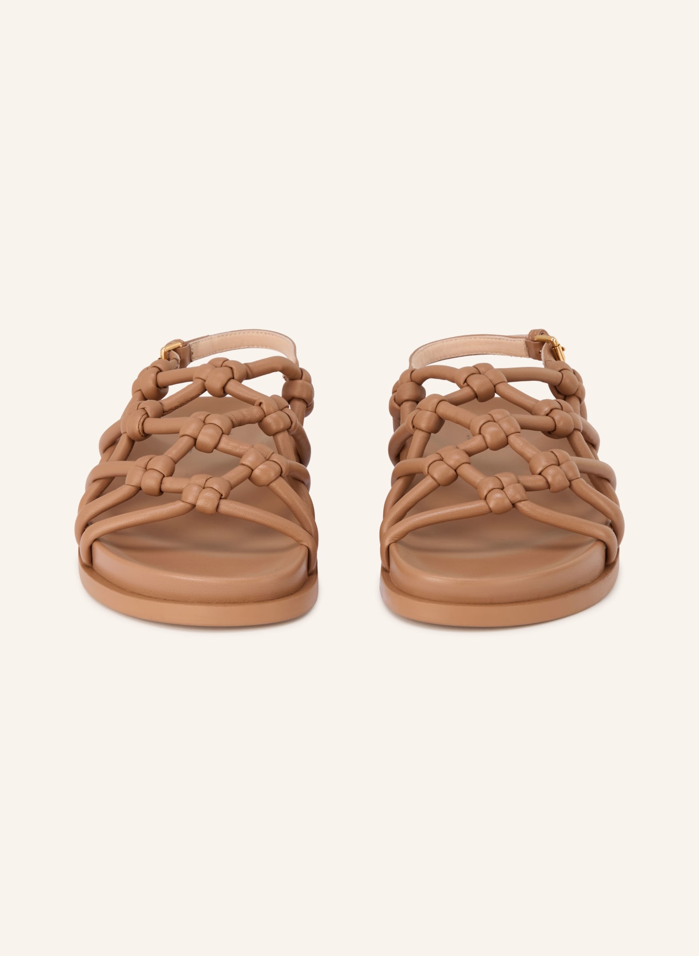 AGL Sandály CRISTINA KNOTS: SVĚTLE HNĚDÁ / ZLATÁ