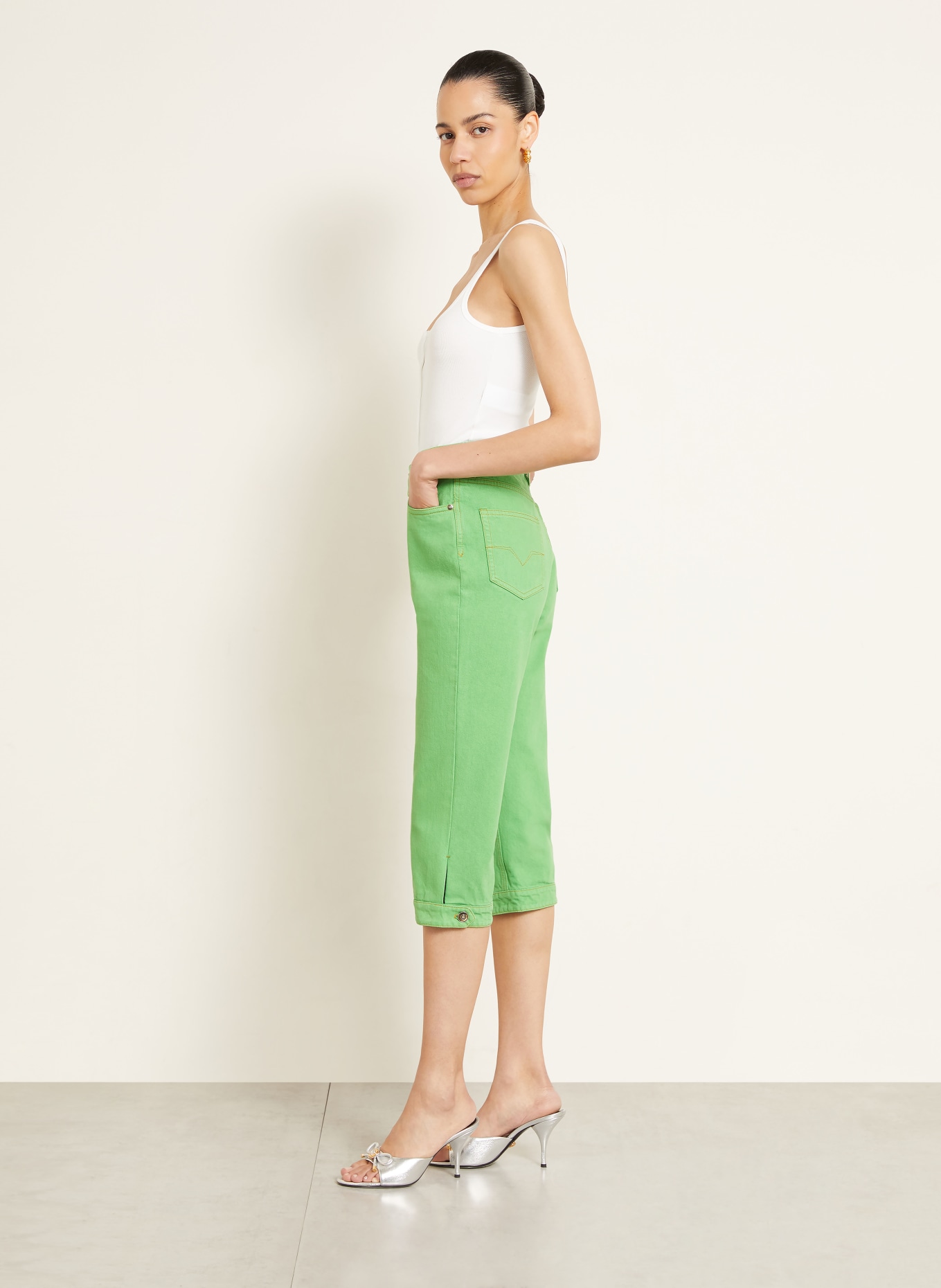 VERSACE 3/4-Jeans: 1DB00 PALE GREEN