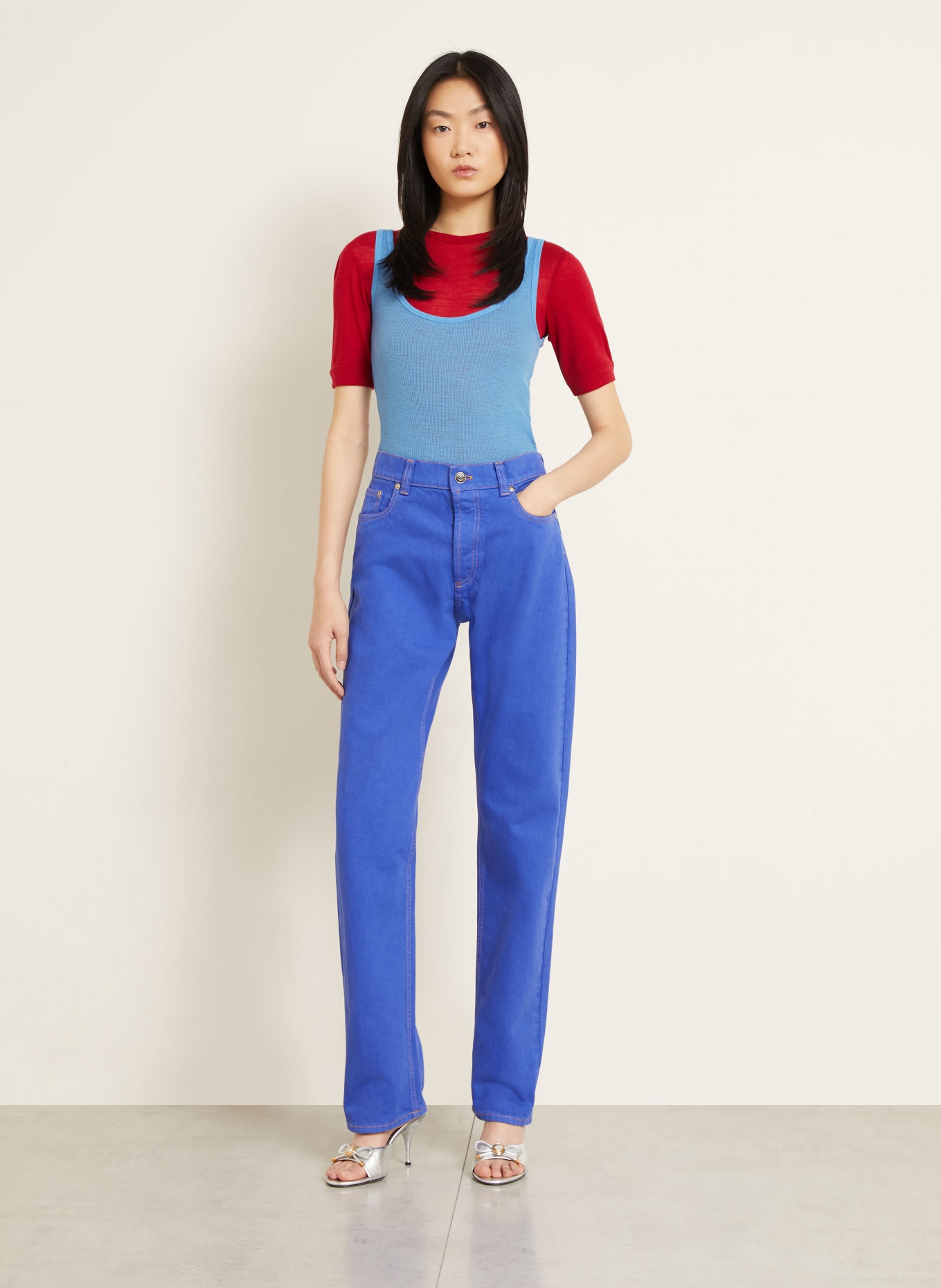 VERSACE Top: NEONBLAU