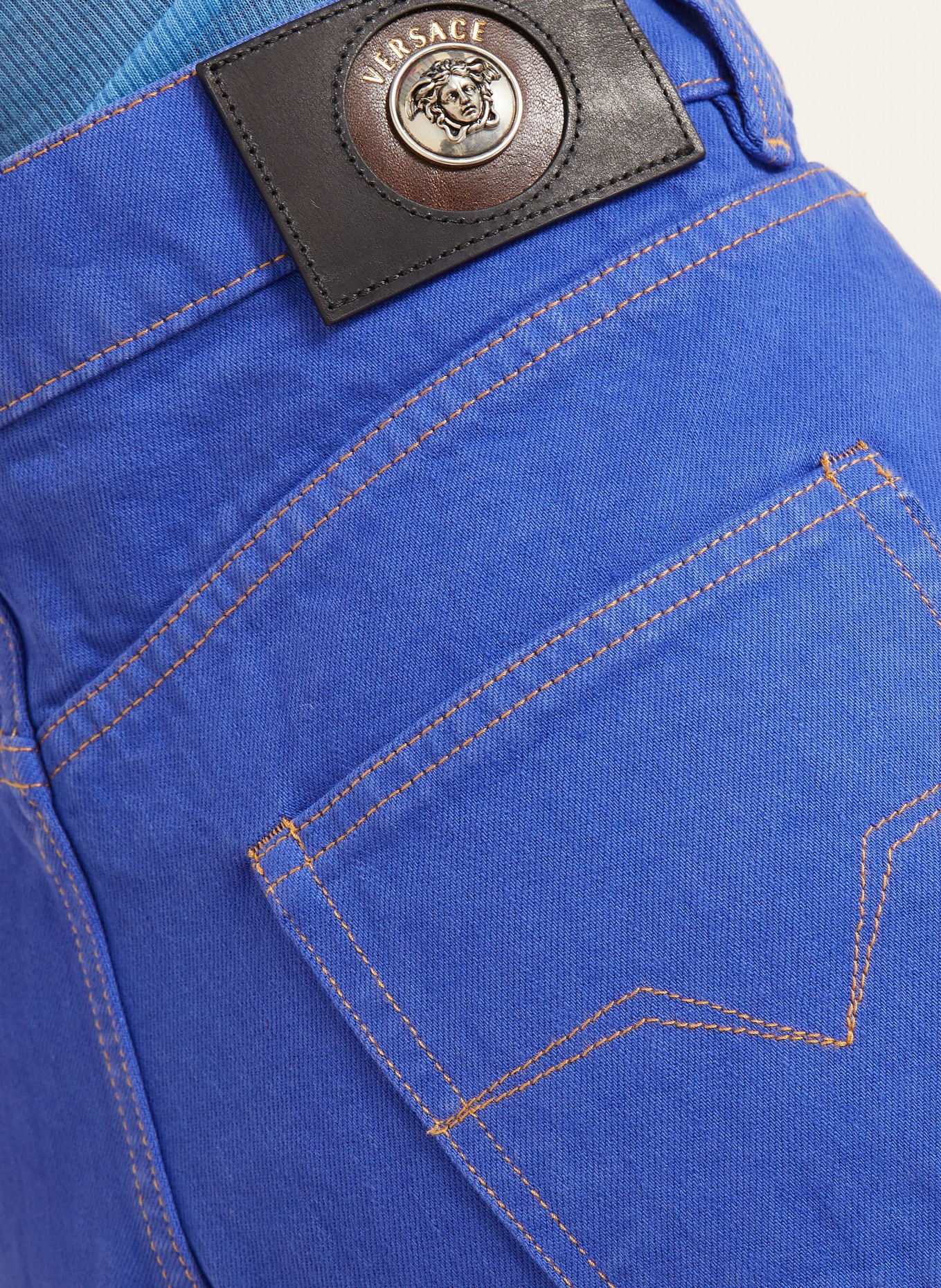 VERSACE Straight Jeans: 1DB10 SKY BLUE