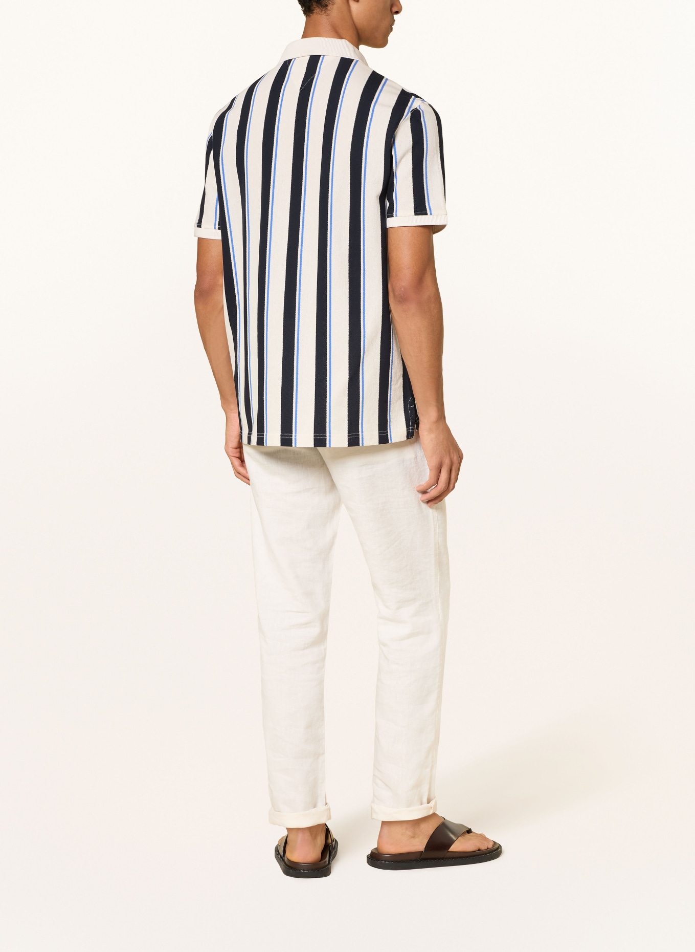 TOMMY HILFIGER Koszulka polo z tkaniny piqué: BIAŁY / NIEBIESKI / CZARNY