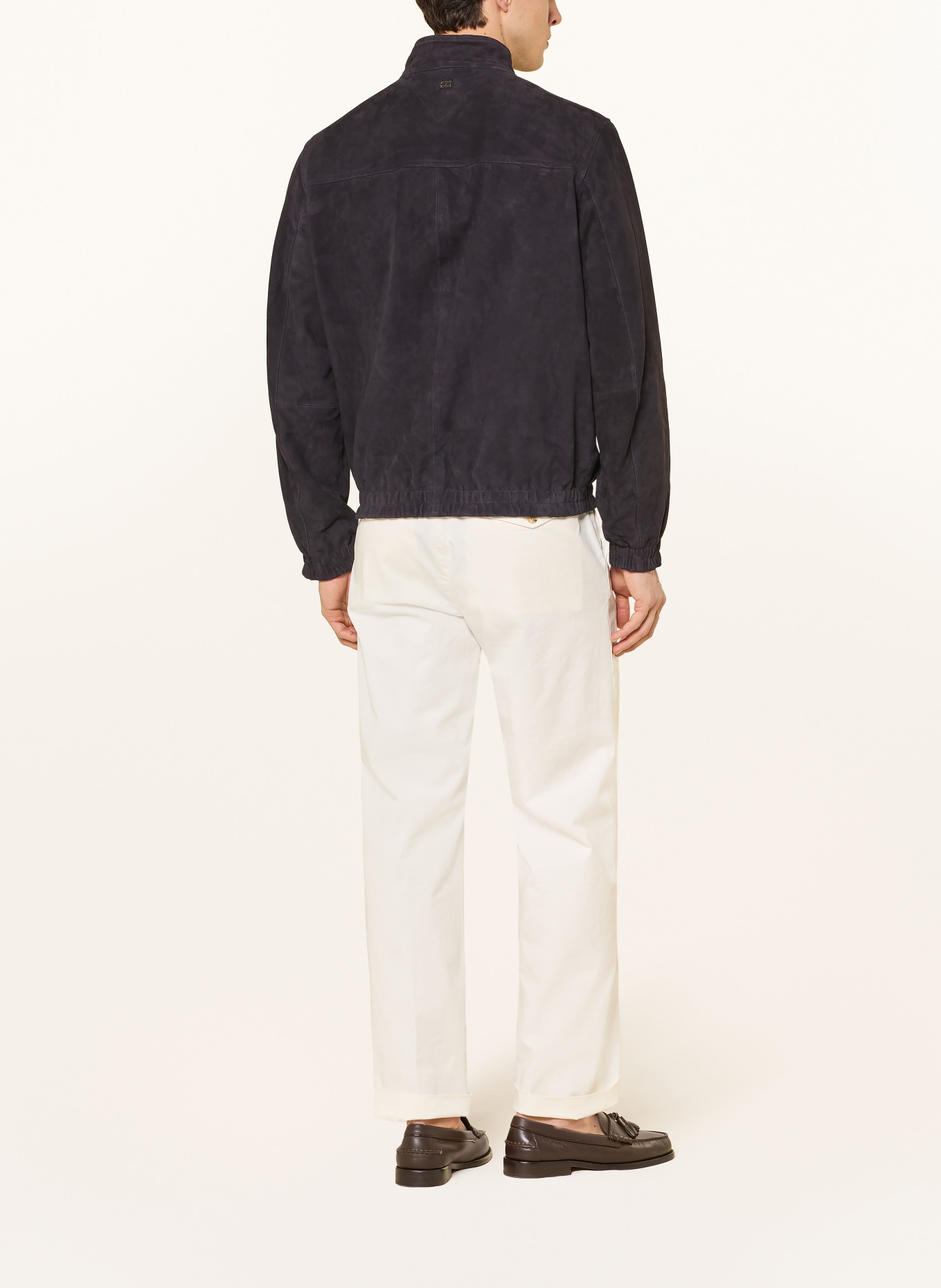 TOMMY HILFIGER Lederjacke: DUNKELBLAU
