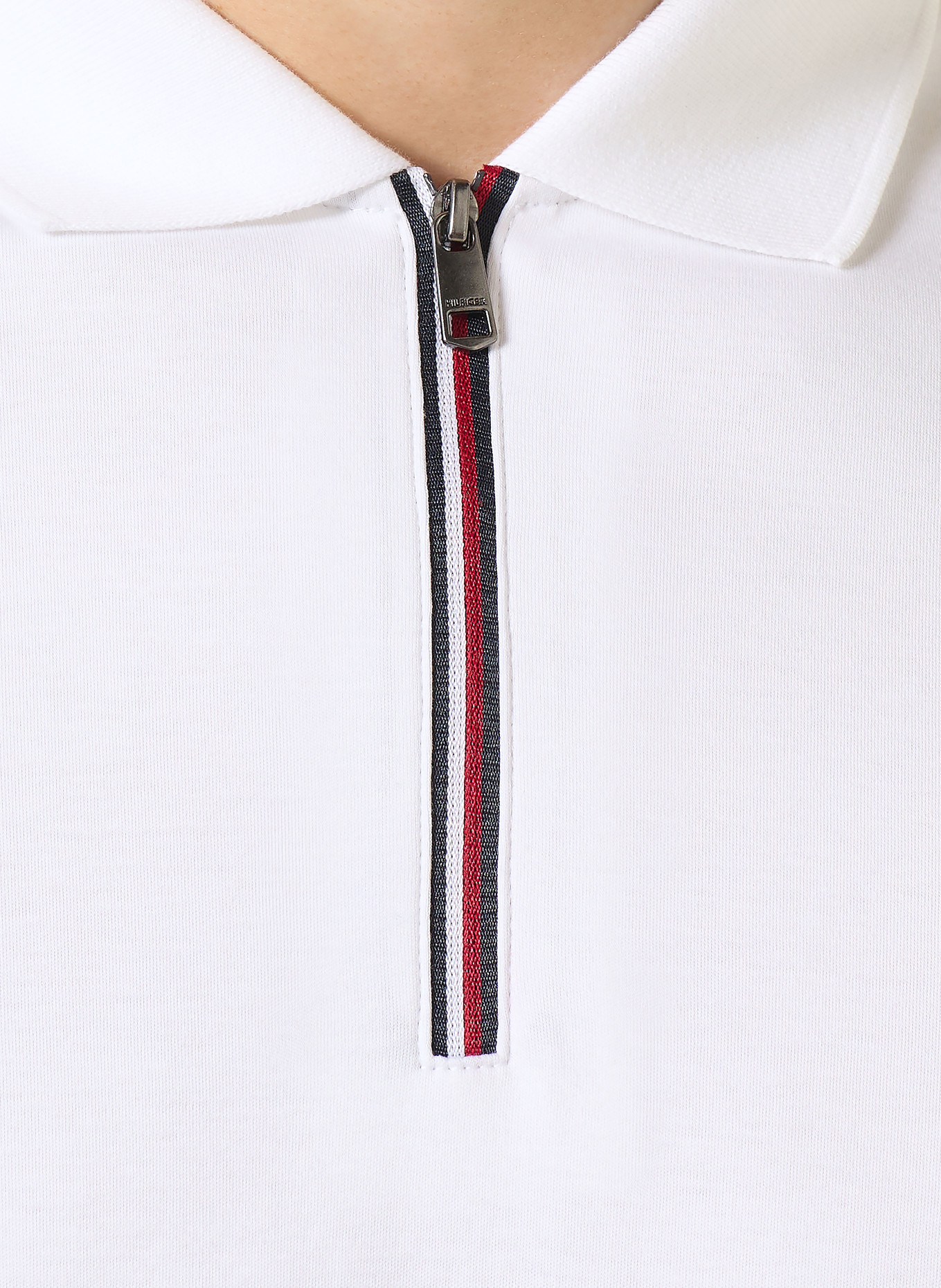 TOMMY HILFIGER Jersey-Poloshirt: WEISS