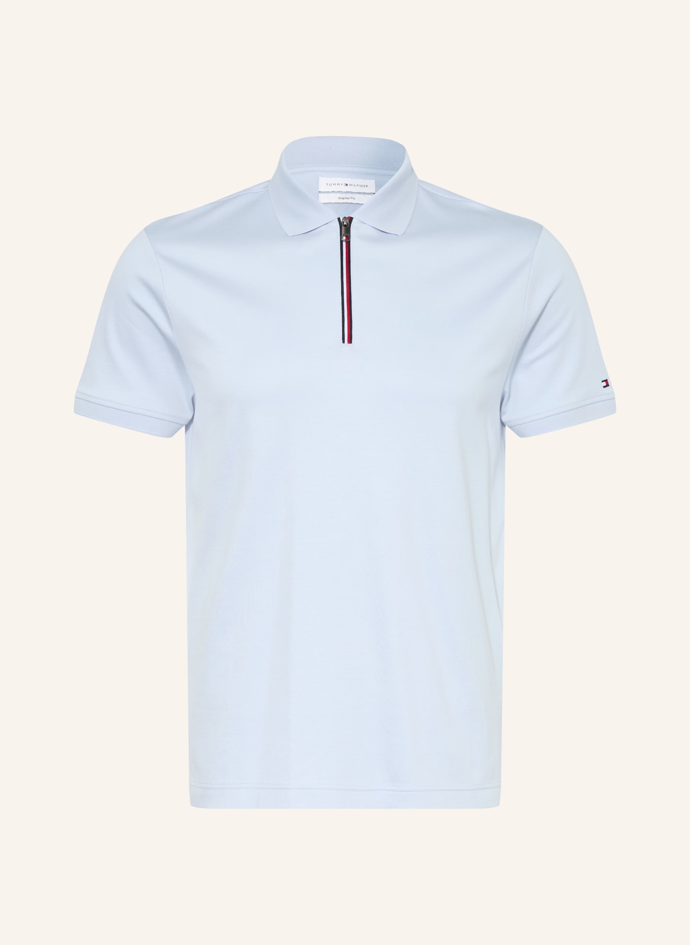 TOMMY HILFIGER Jersey-Poloshirt: HELLBLAU