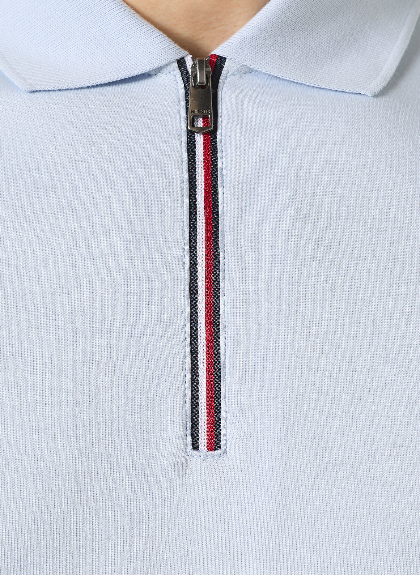 TOMMY HILFIGER Jersey-Poloshirt: HELLBLAU