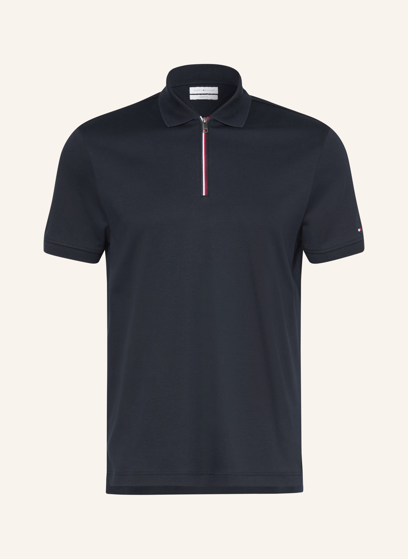TOMMY HILFIGER Jersey-Poloshirt: DUNKELBLAU