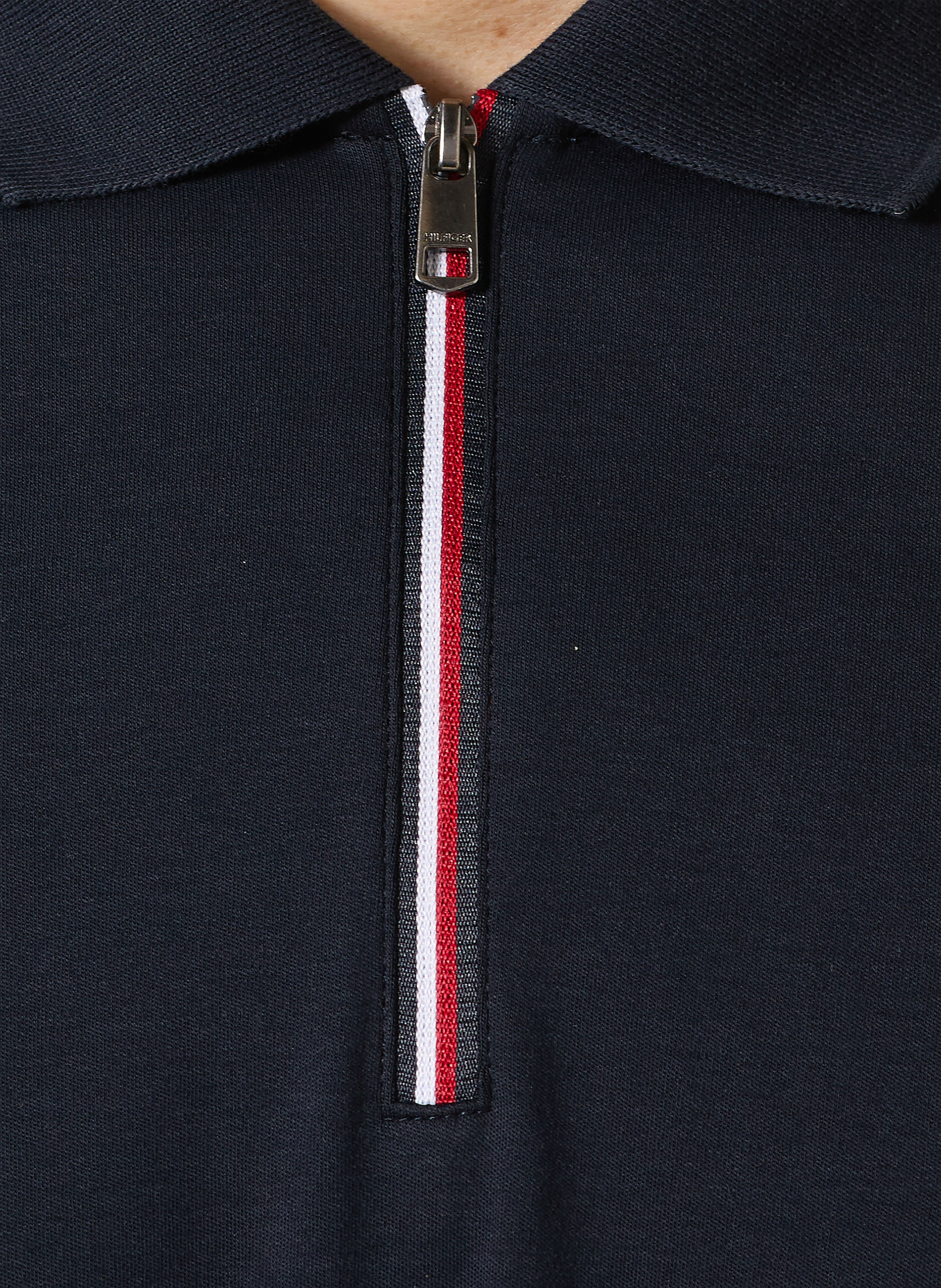 TOMMY HILFIGER Jersey-Poloshirt: DUNKELBLAU