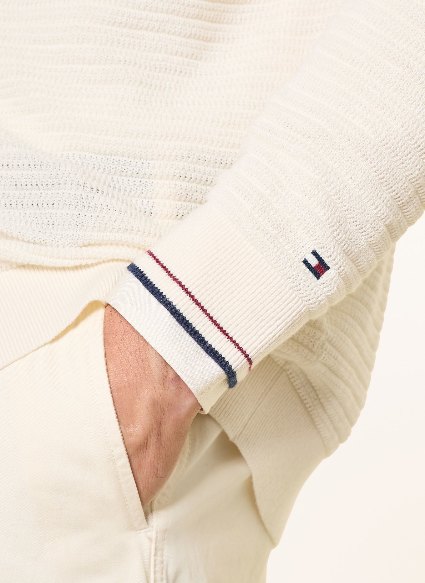 TOMMY HILFIGER Strickjacke: ECRU