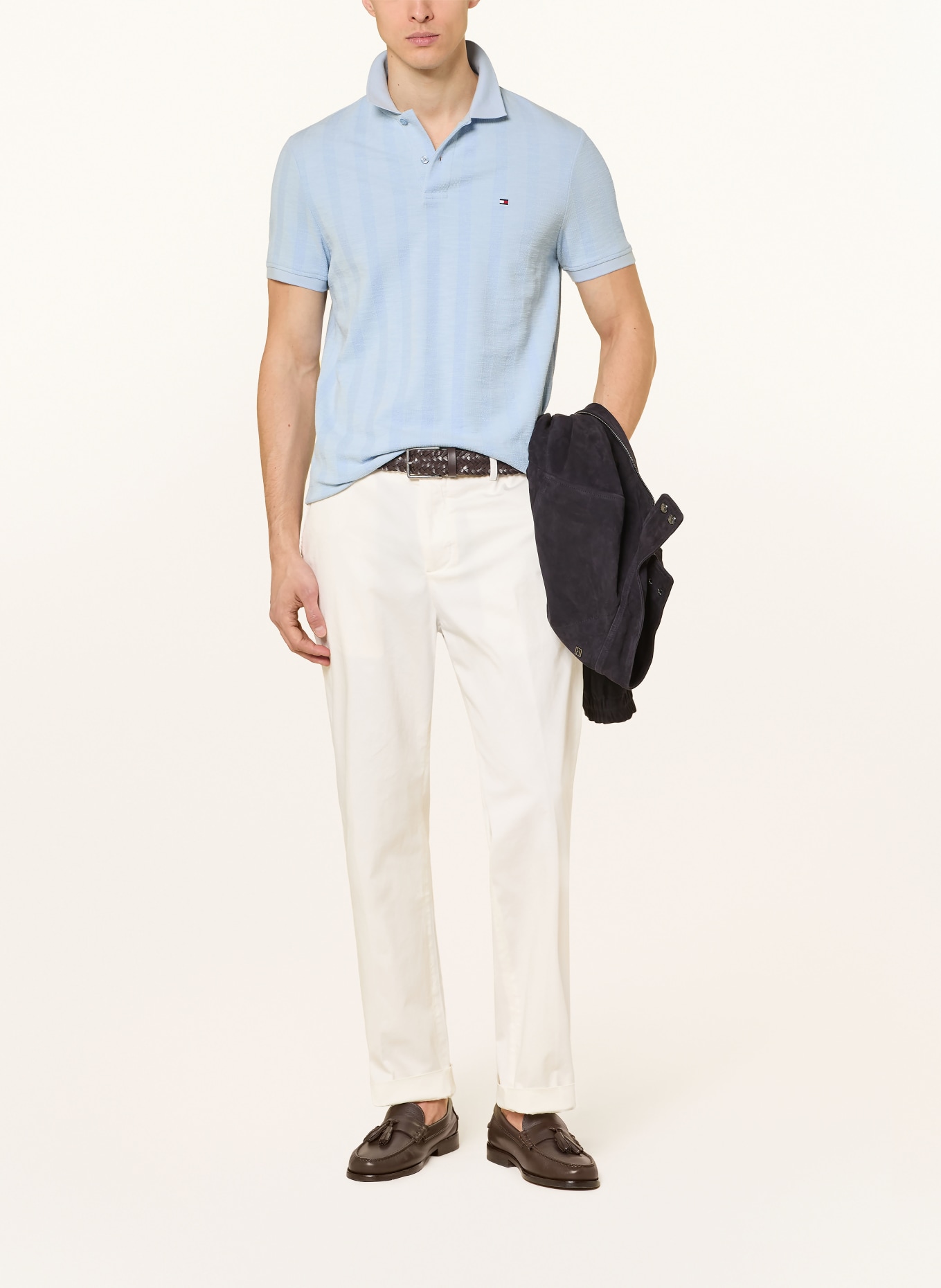 TOMMY HILFIGER Jersey-Poloshirt Regular Fit: HELLBLAU