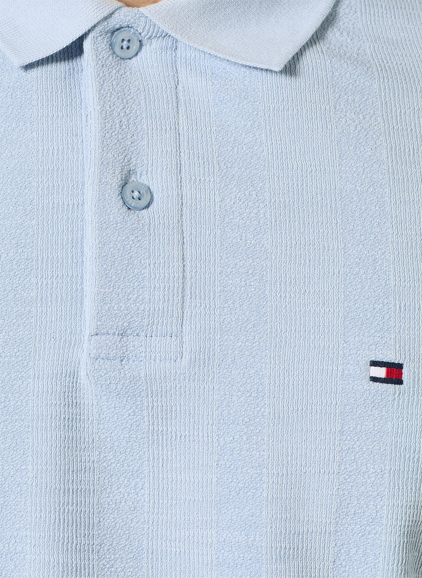 TOMMY HILFIGER Jersey-Poloshirt Regular Fit: HELLBLAU