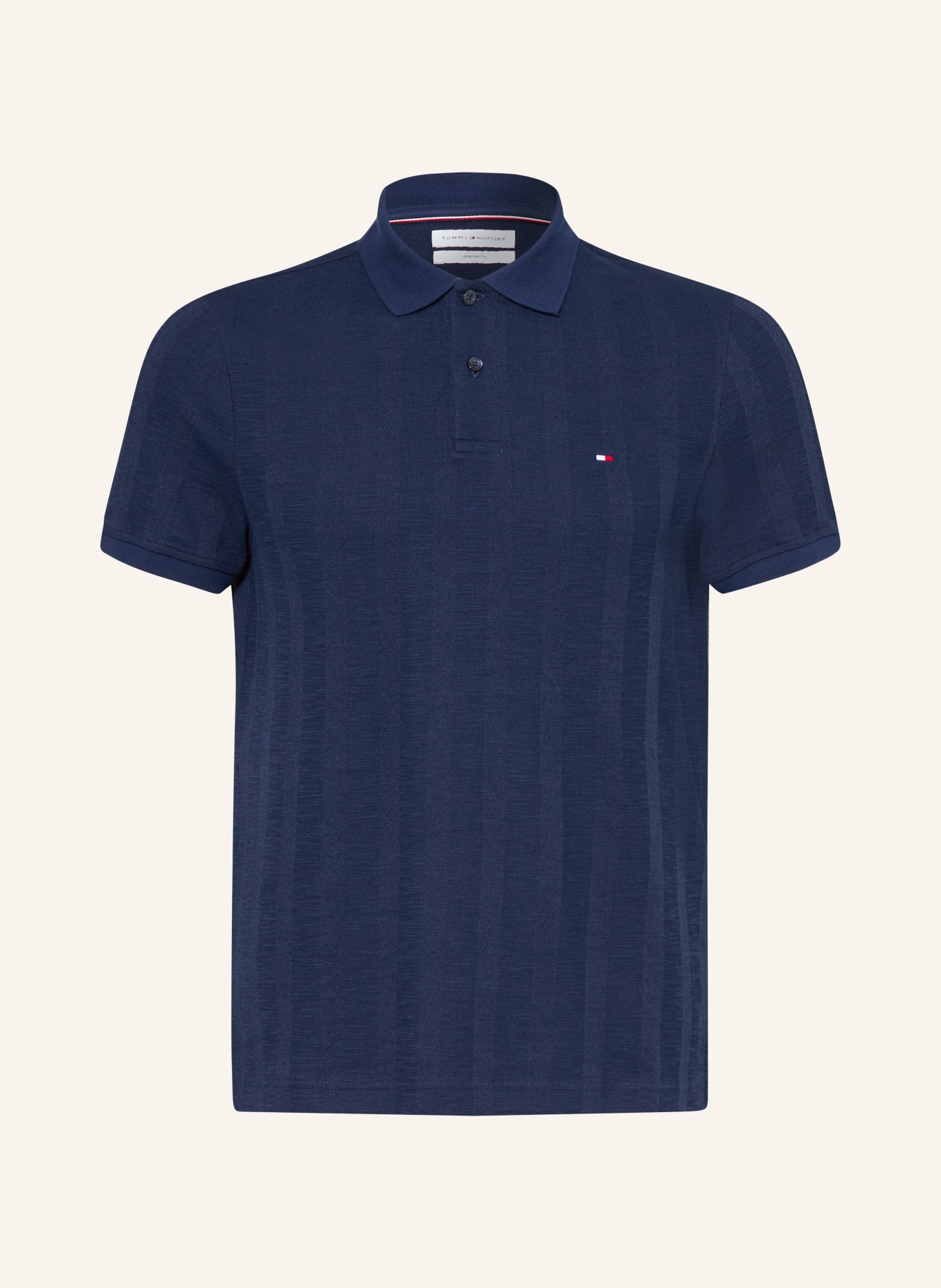 TOMMY HILFIGER Jersey-Poloshirt Regular Fit: DUNKELBLAU