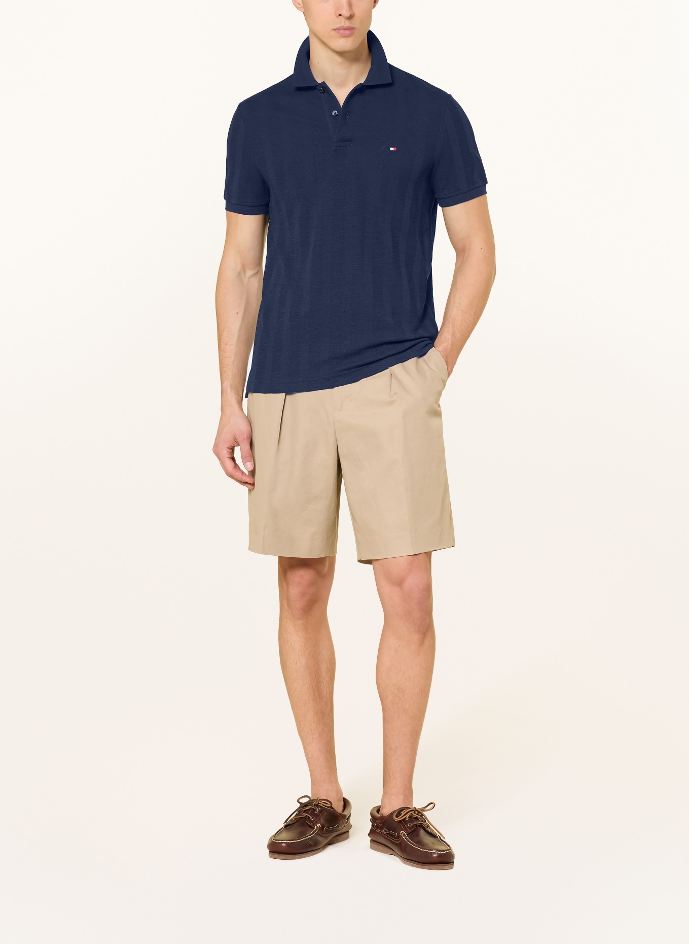 TOMMY HILFIGER Jersey-Poloshirt Regular Fit: DUNKELBLAU