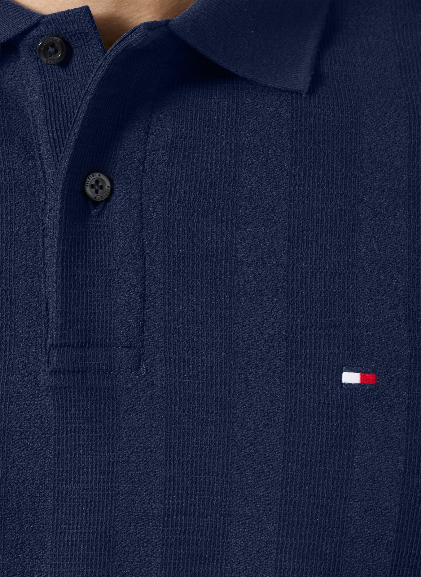 TOMMY HILFIGER Jersey-Poloshirt Regular Fit: DUNKELBLAU