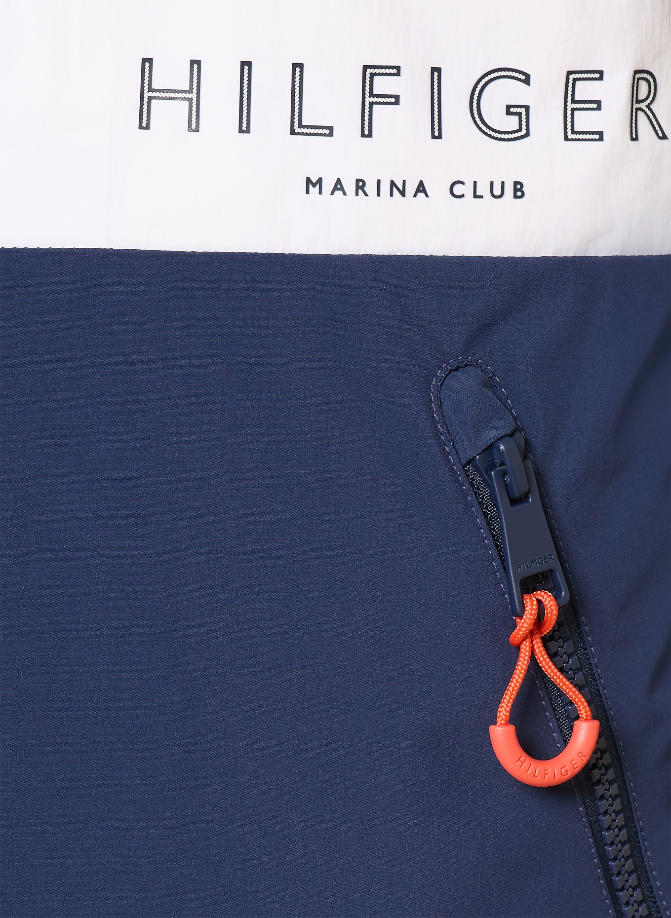 TOMMY HILFIGER Weste zum Wenden: DUNKELBLAU / ORANGE / WEISS