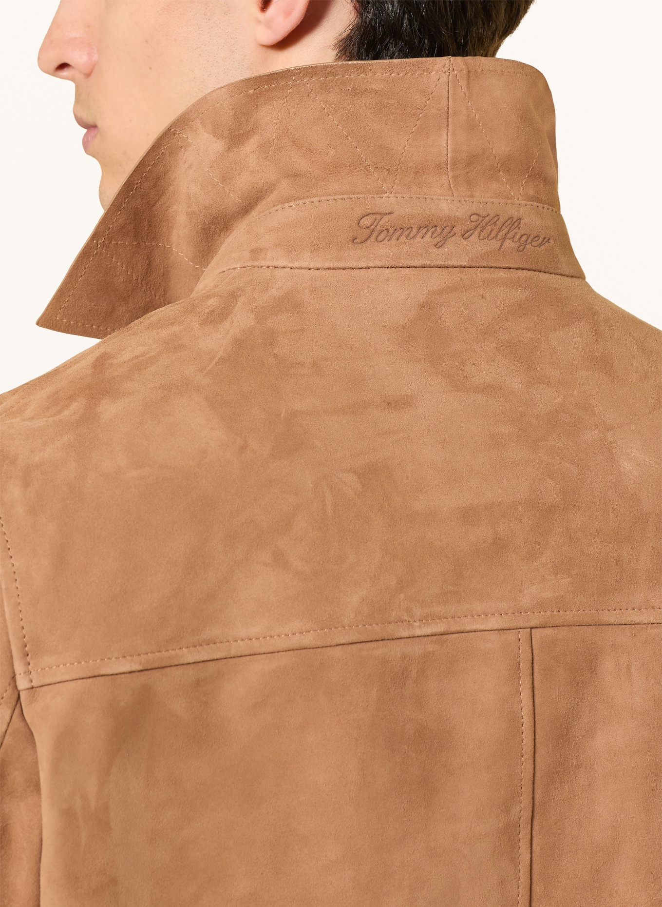 TOMMY HILFIGER Surveste en cuir: MARRON