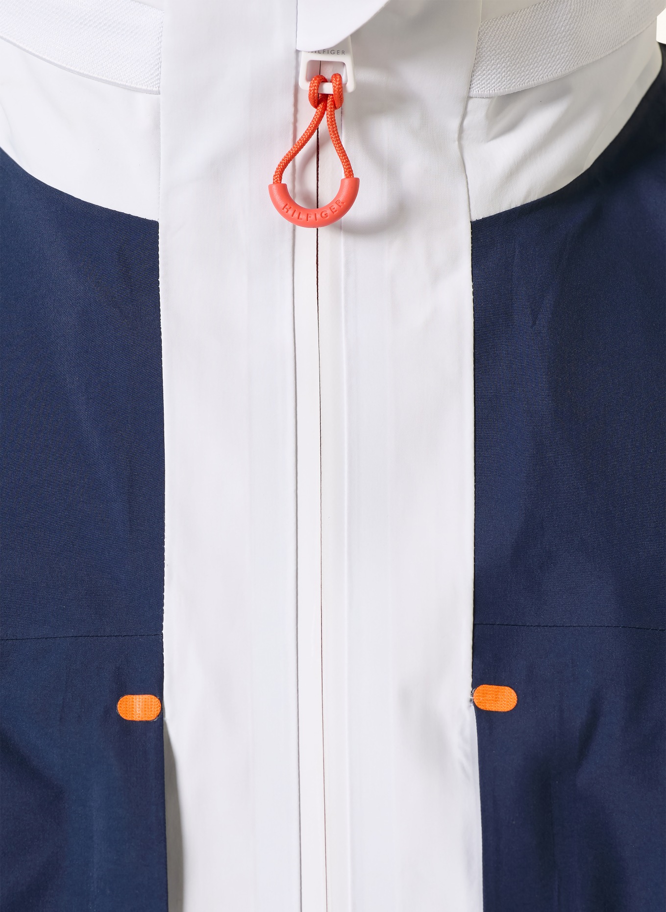 TOMMY HILFIGER Hardshell-Jacke: DUNKELBLAU / WEISS