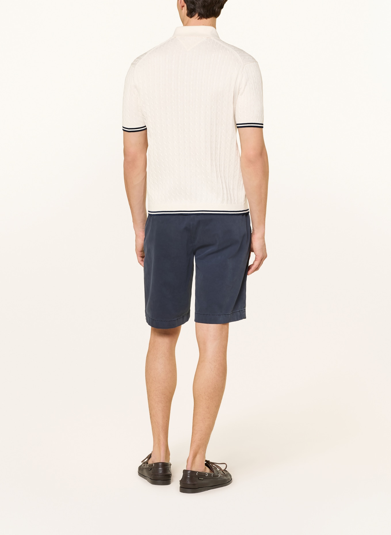 TOMMY HILFIGER Strick-Poloshirt: WEISS