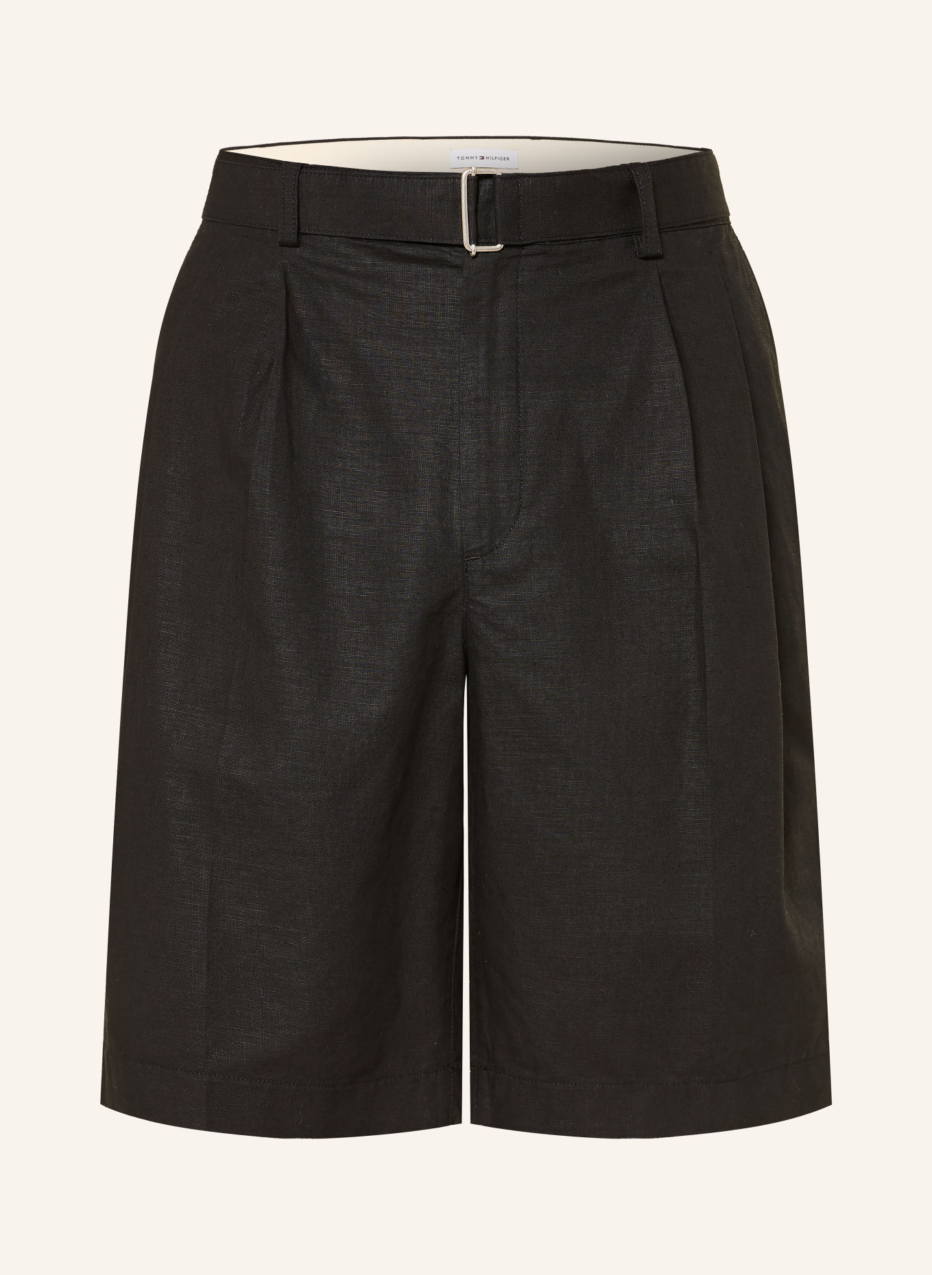 TOMMY HILFIGER Shorts RIVER 10" Relaxed Fit i linne: SVART