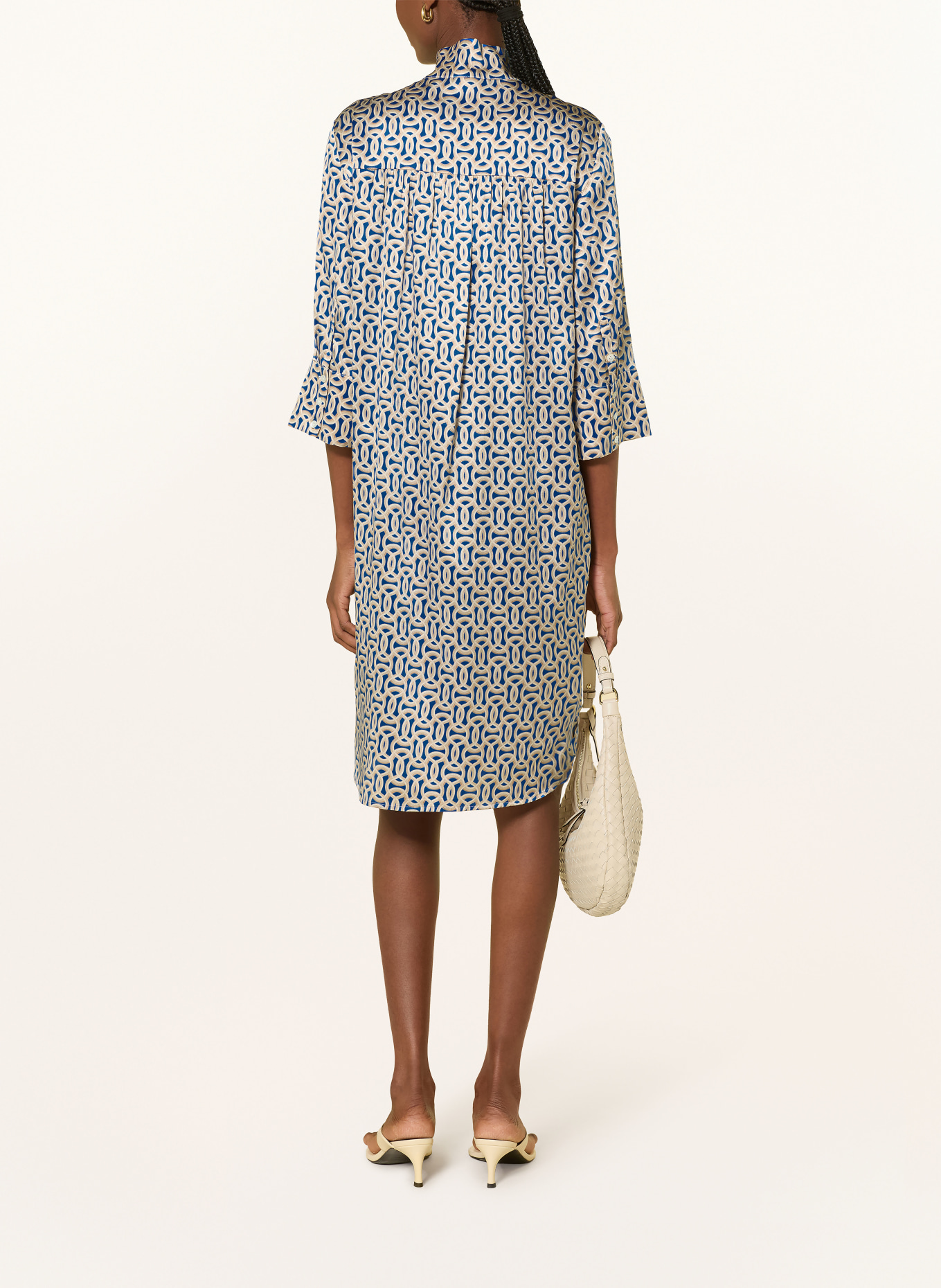 dea kudibal Seidenkleid KAMILLESDEA mit 3/4-Arm: BLAU / BEIGE