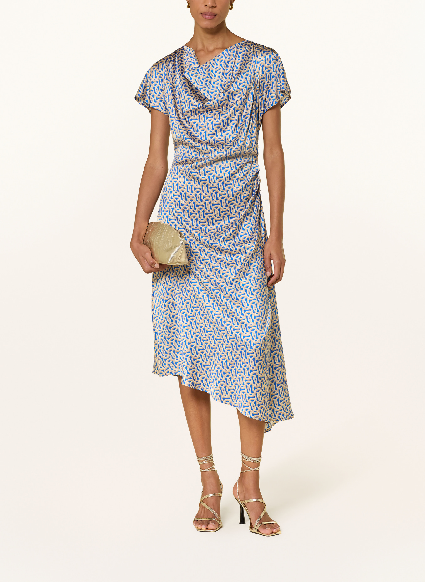 dea kudibal Seidenkleid JACINTADEA: BLAU / CAMEL / BEIGE