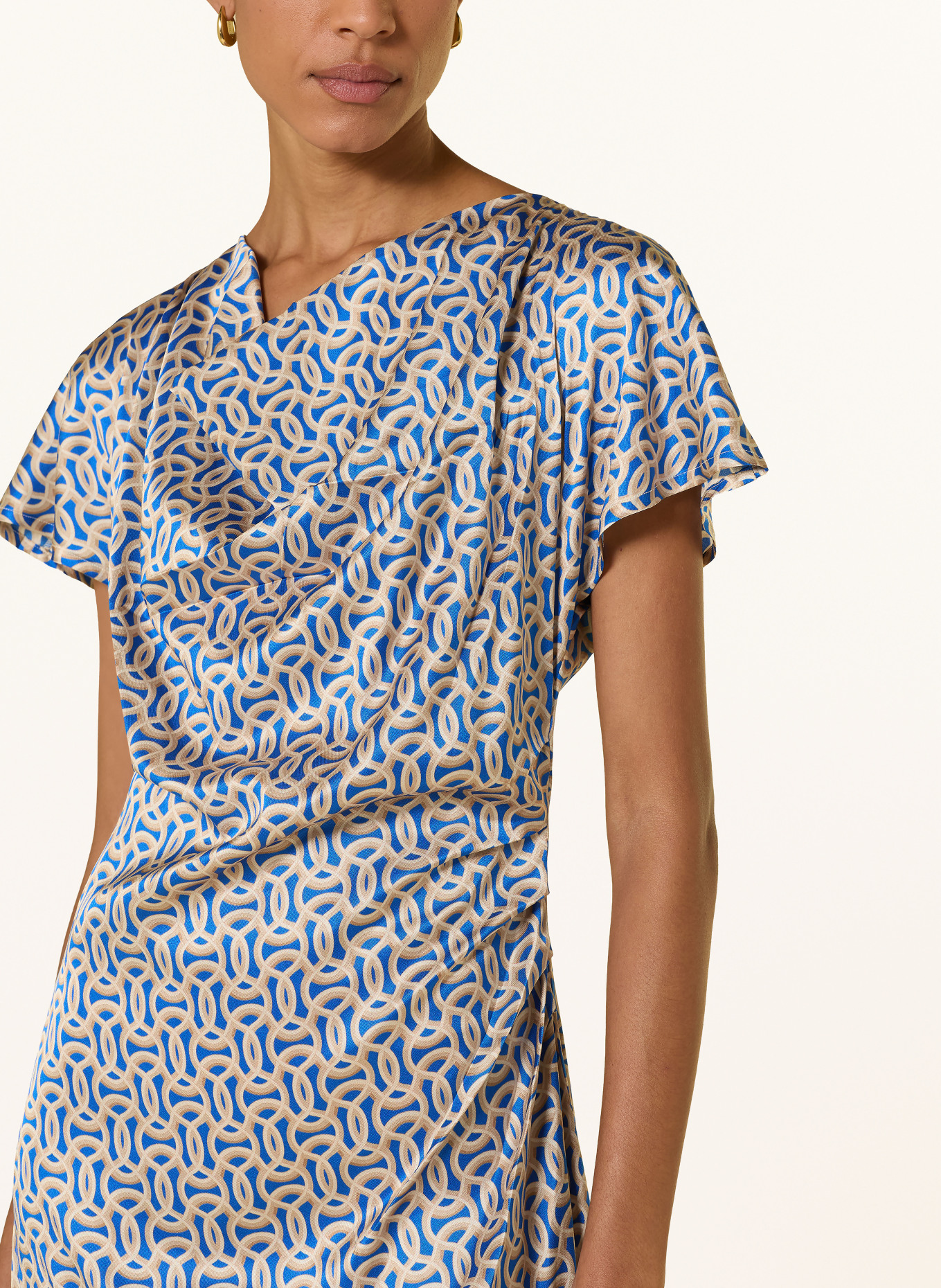 dea kudibal Seidenkleid JACINTADEA: BLAU / CAMEL / BEIGE