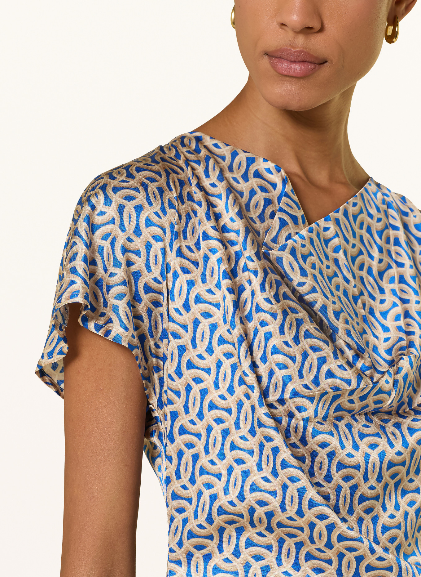 dea kudibal Seidenkleid JACINTADEA: BLAU / CAMEL / BEIGE