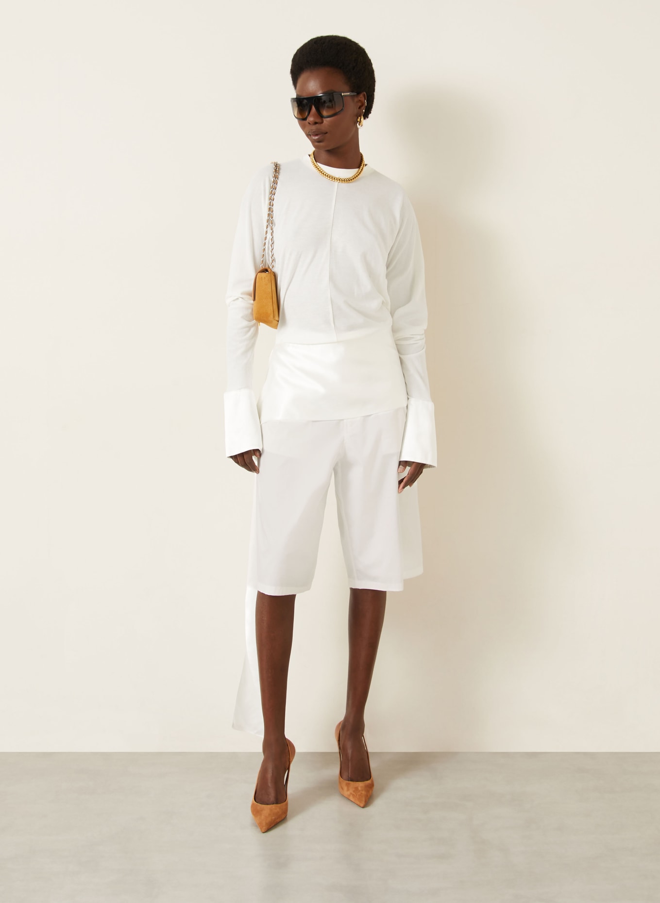DARKPARK PHEBE Bermuda Shorts: WHITE