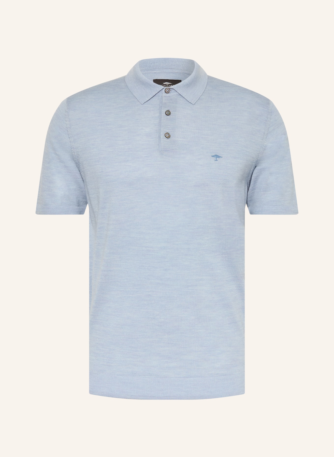 FYNCH-HATTON Sweter polo: JASNONIEBIESKI