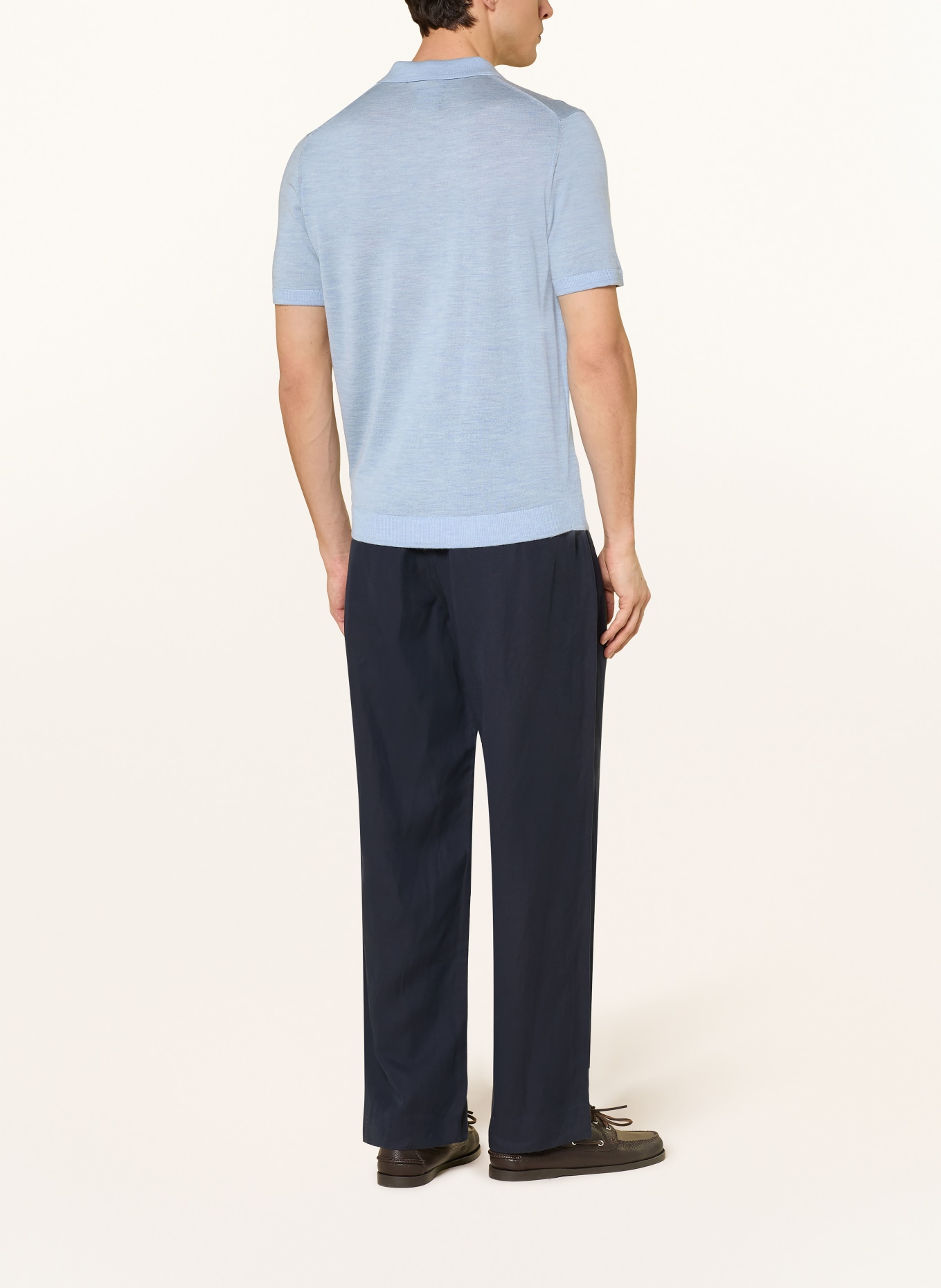 FYNCH-HATTON Sweter polo: JASNONIEBIESKI