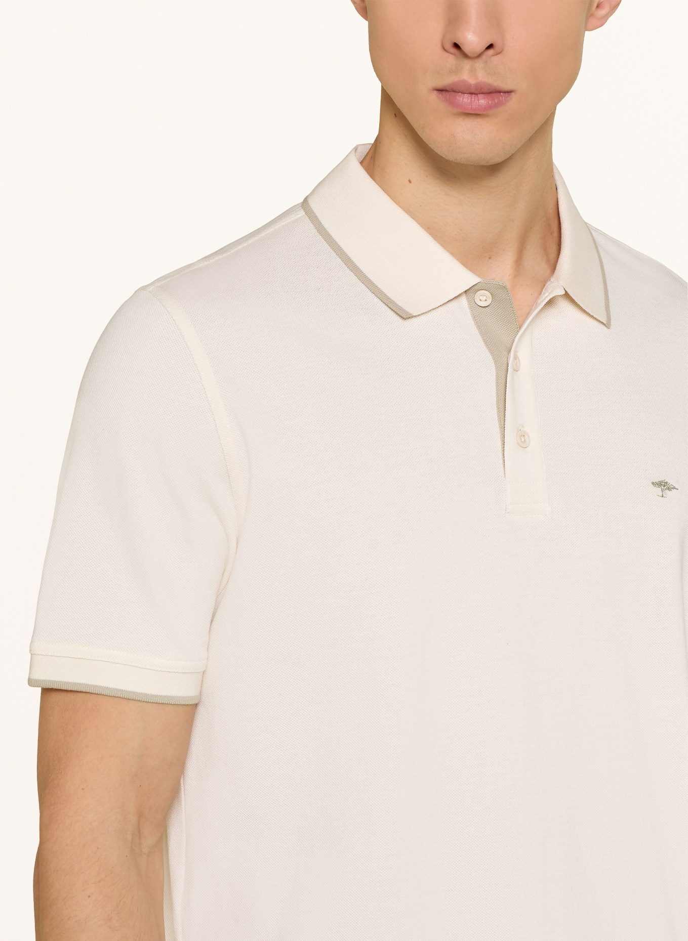 FYNCH-HATTON Picqué-Poloshirt Regular Fit: CREME