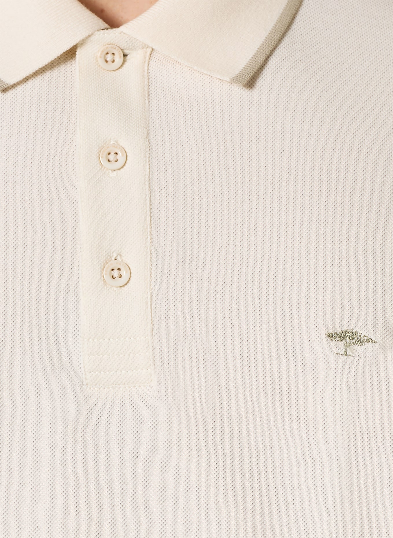 FYNCH-HATTON Picqué-Poloshirt Regular Fit: CREME