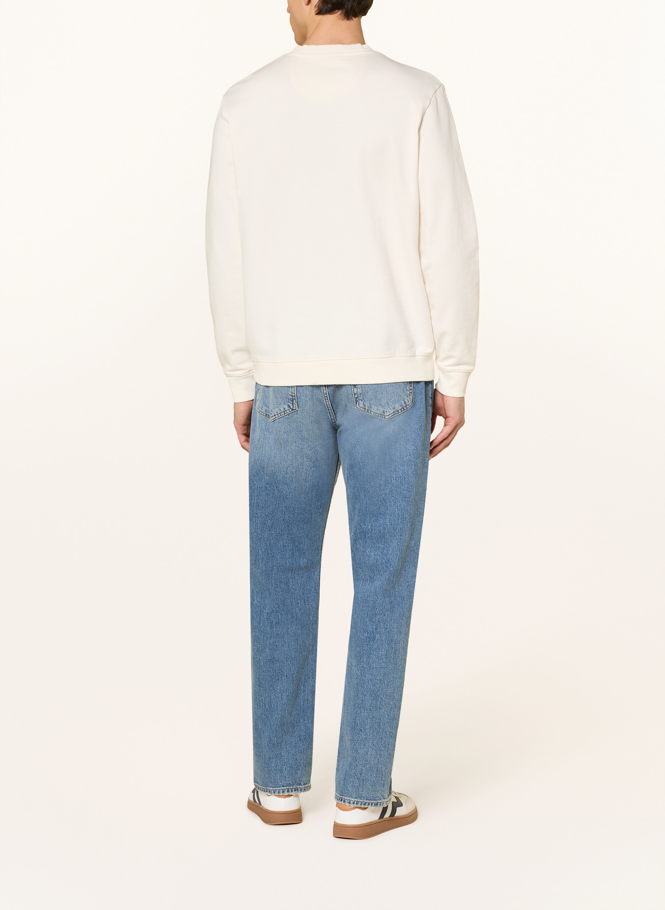 FYNCH-HATTON Sweatshirt: WEISS / HELLGRAU / GRAU
