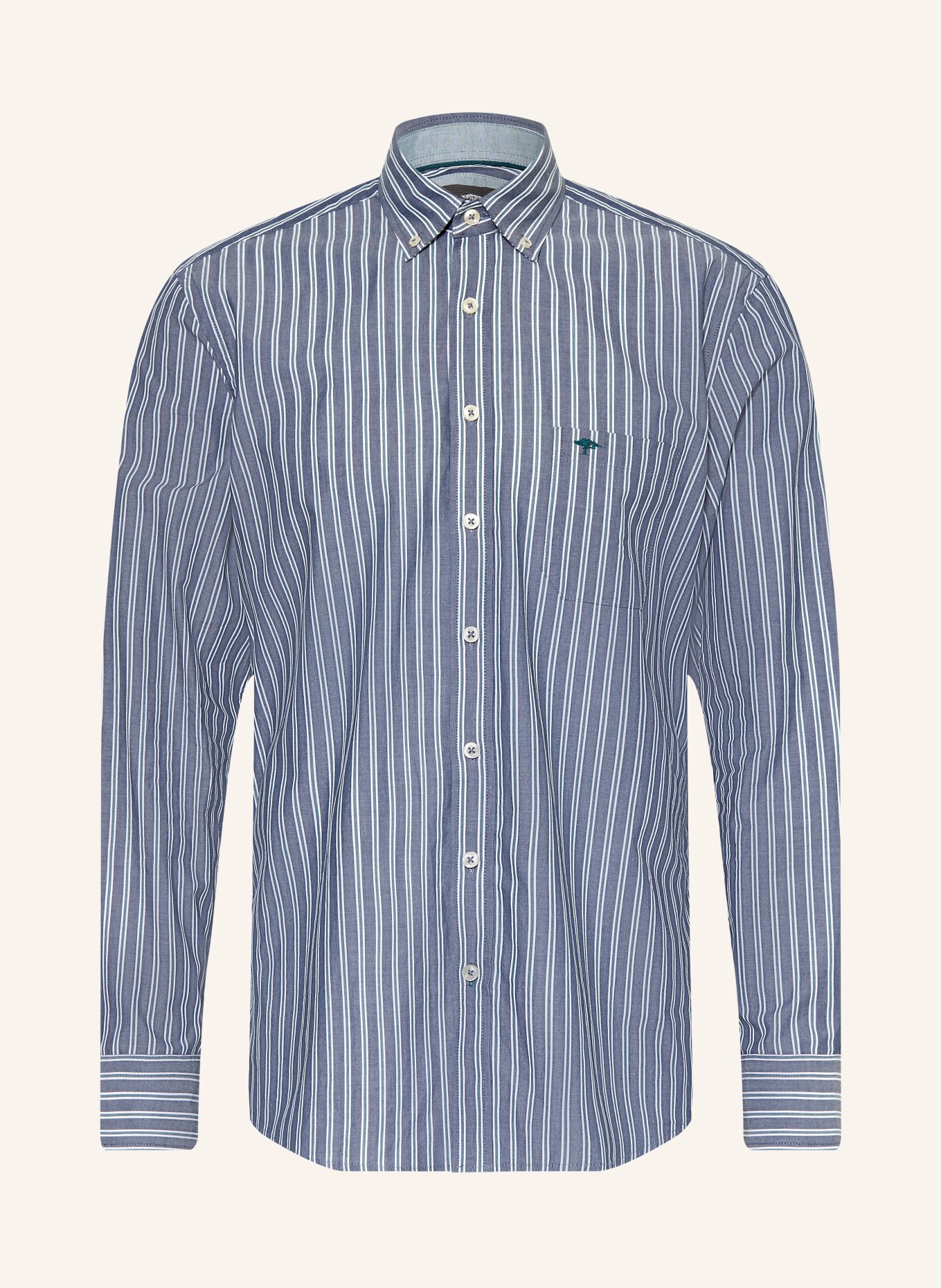 FYNCH-HATTON Hemd Regular Fit: DUNKELBLAU / DUNKELGRÜN / WEISS