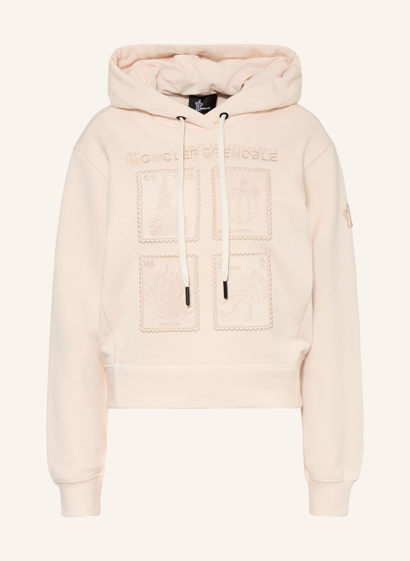 MONCLER GRENOBLE Mikina s kapucí: KRÉMOVÁ