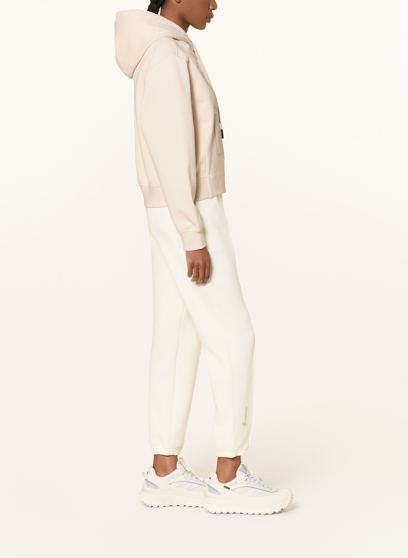 MONCLER GRENOBLE Mikina s kapucí: KRÉMOVÁ