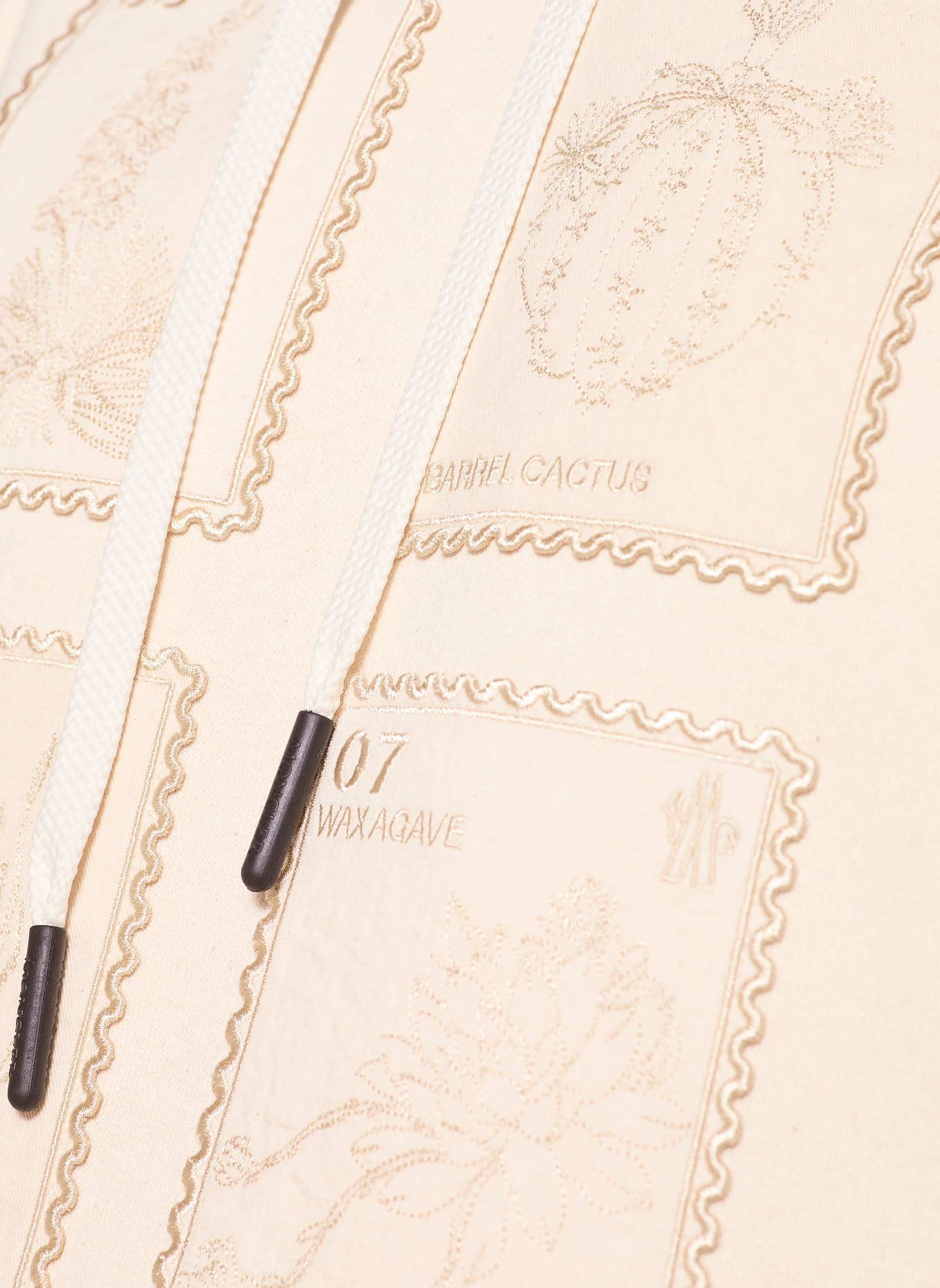 MONCLER GRENOBLE Mikina s kapucí: KRÉMOVÁ