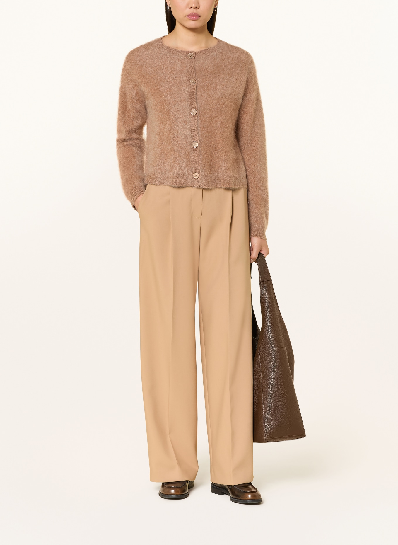 darling harbour Cashmere cardigan: DARK CAMEL