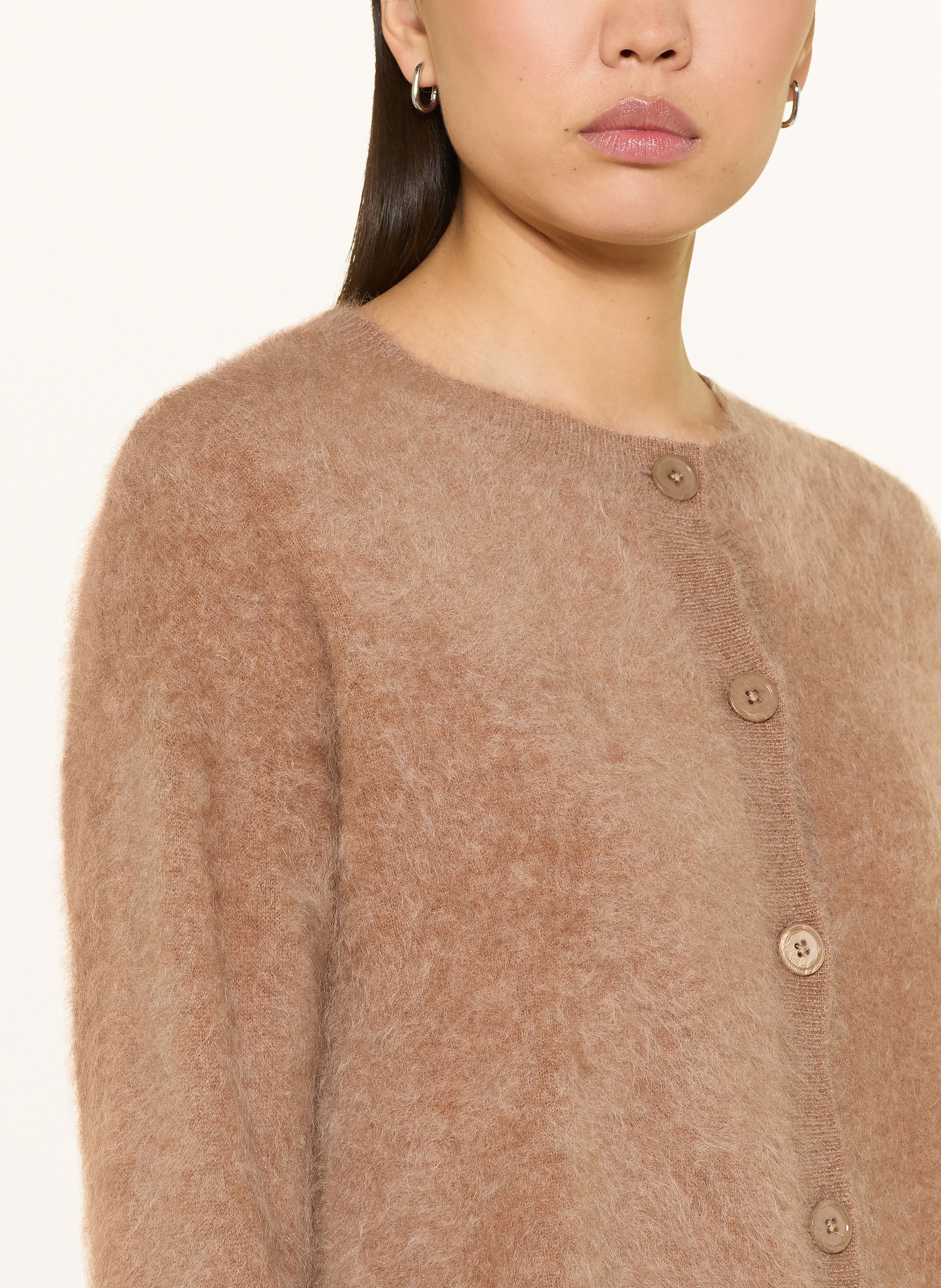 darling harbour Cashmere cardigan: DARK CAMEL