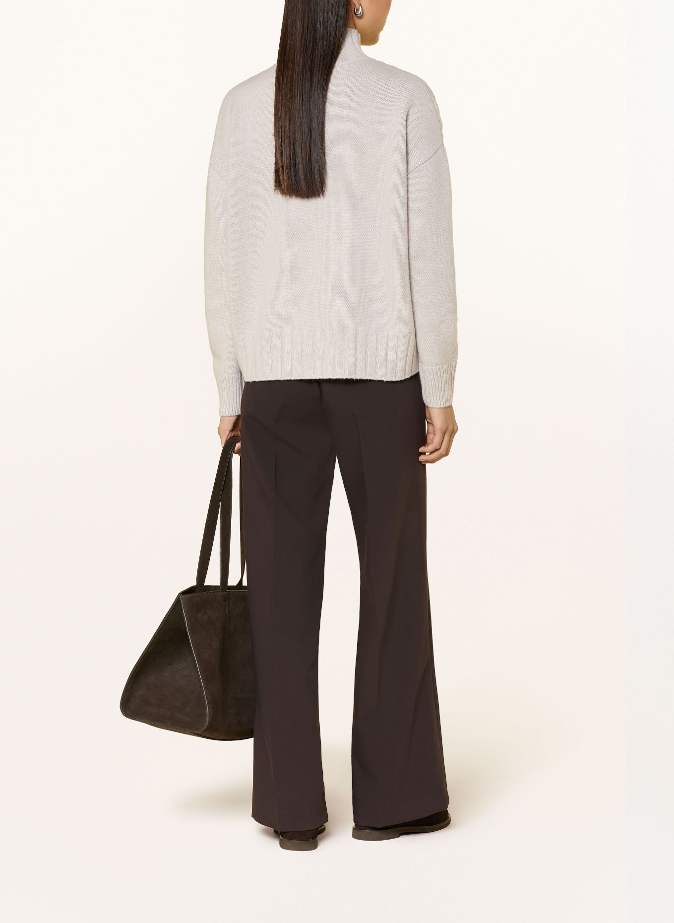 darling harbour Pullover mit Cashmere: HELLGRAU