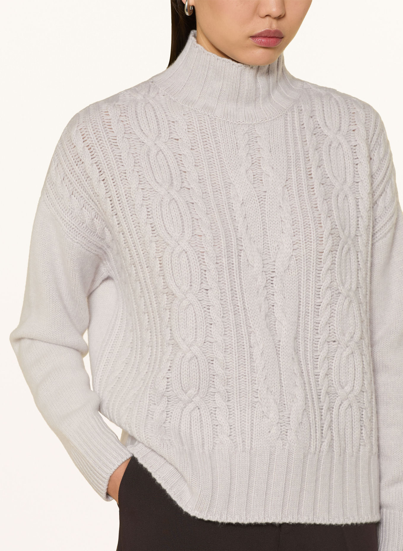 darling harbour Pullover mit Cashmere: HELLGRAU