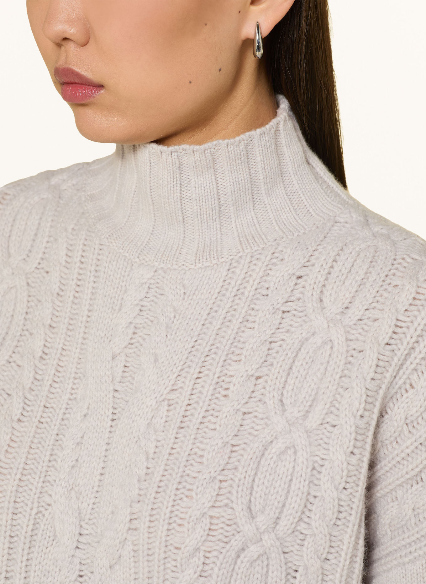 darling harbour Pullover mit Cashmere: HELLGRAU