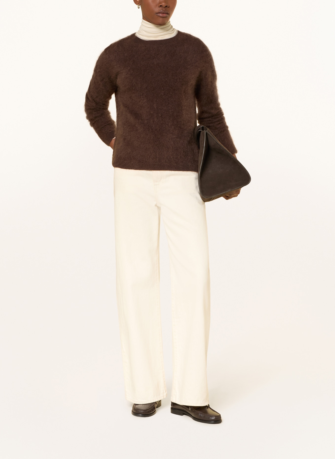 darling harbour Cashmere Sweater: DARK BROWN