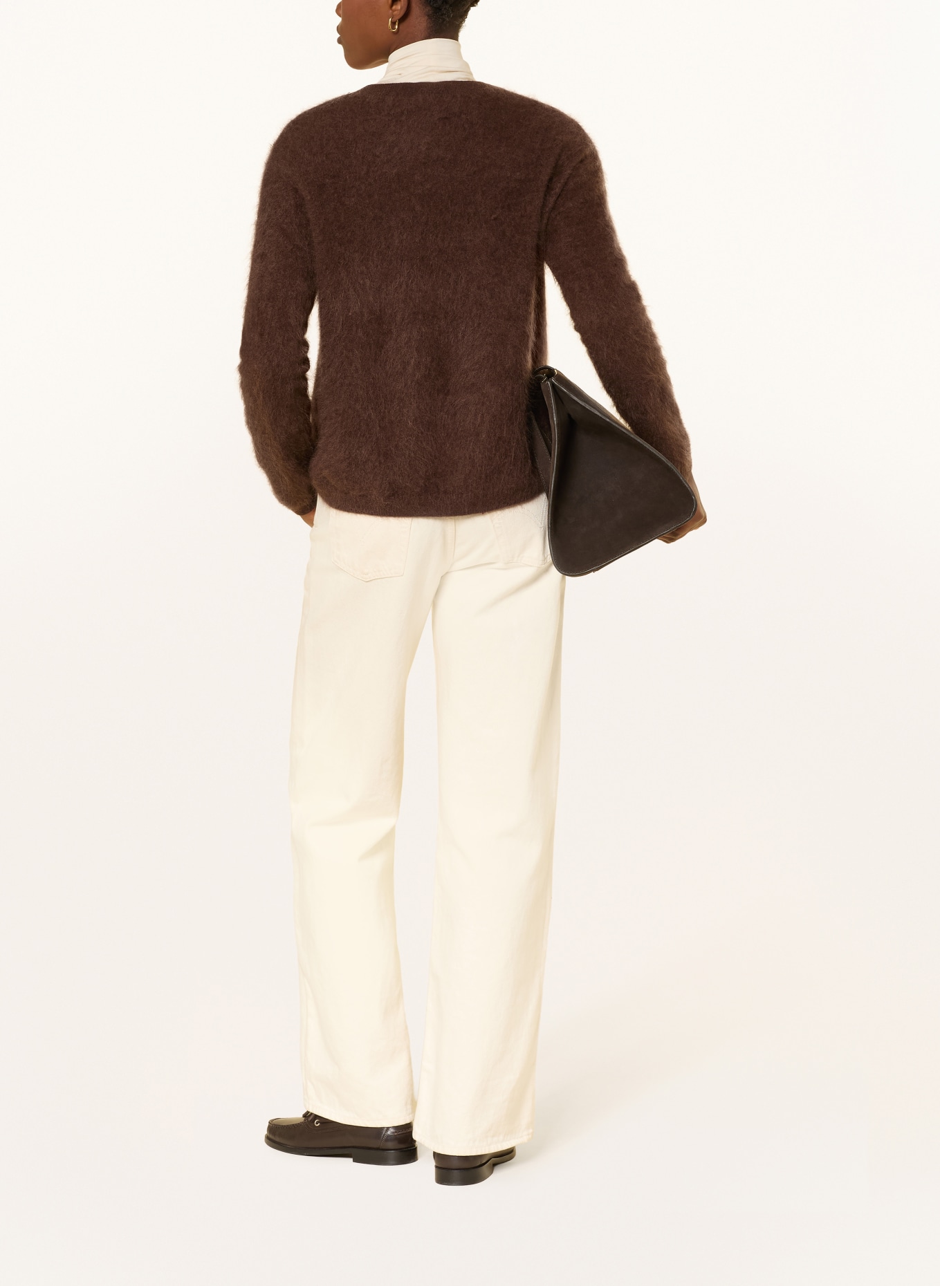 darling harbour Cashmere Sweater: DARK BROWN