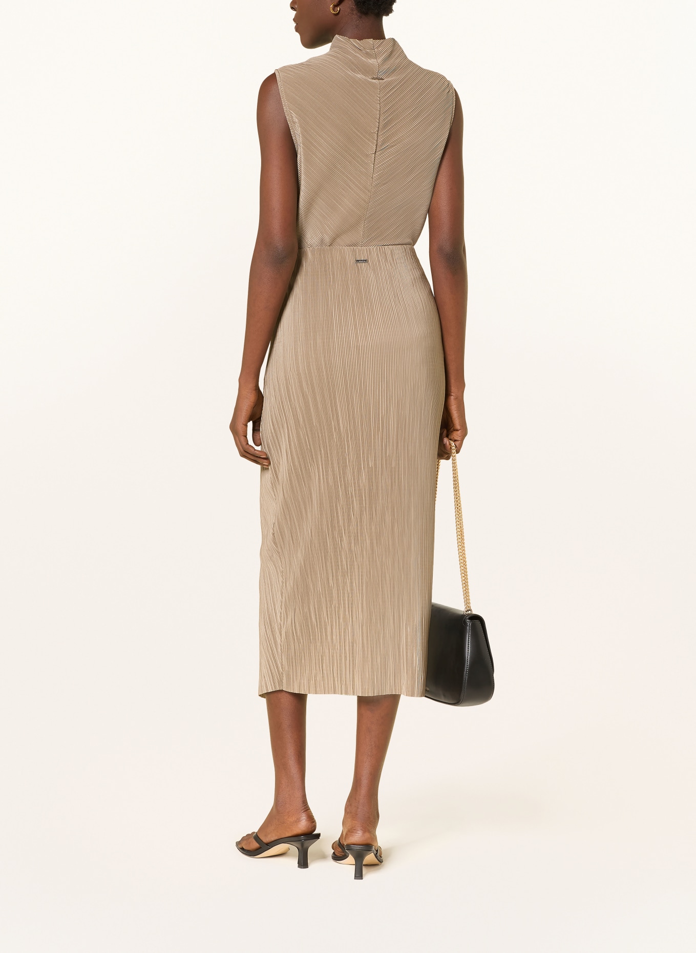Calvin Klein Jupe plissée effet cache-cœur: TAUPE
