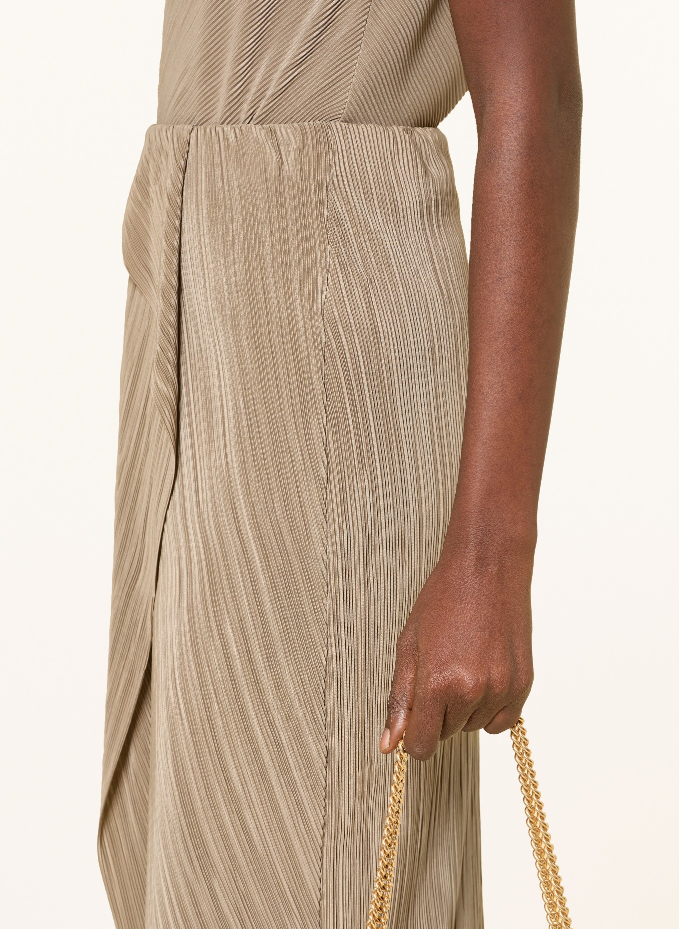 Calvin Klein Jupe plissée effet cache-cœur: TAUPE