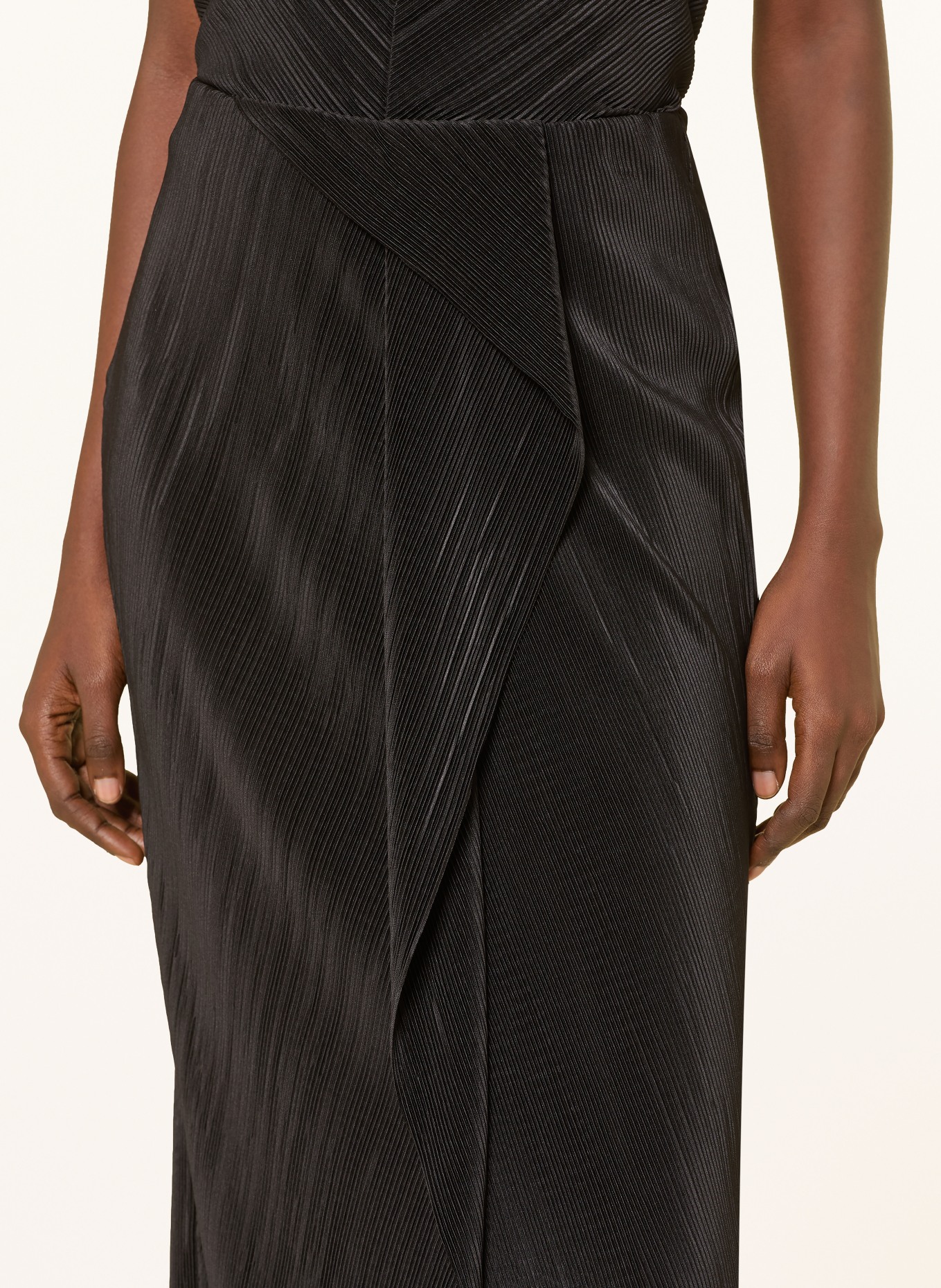 Calvin Klein Jupe plissée effet cache-cœur: NOIR