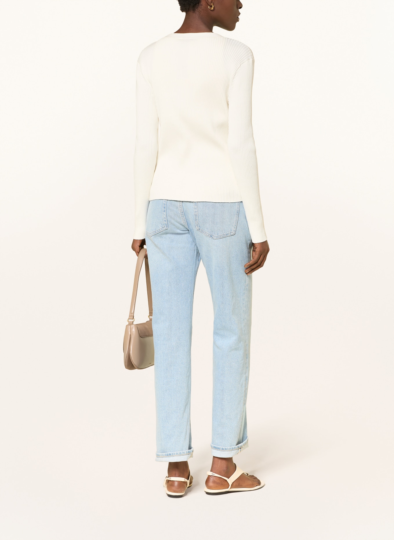 Calvin Klein Ensemble : haut en maille et cardigan: CRÈME