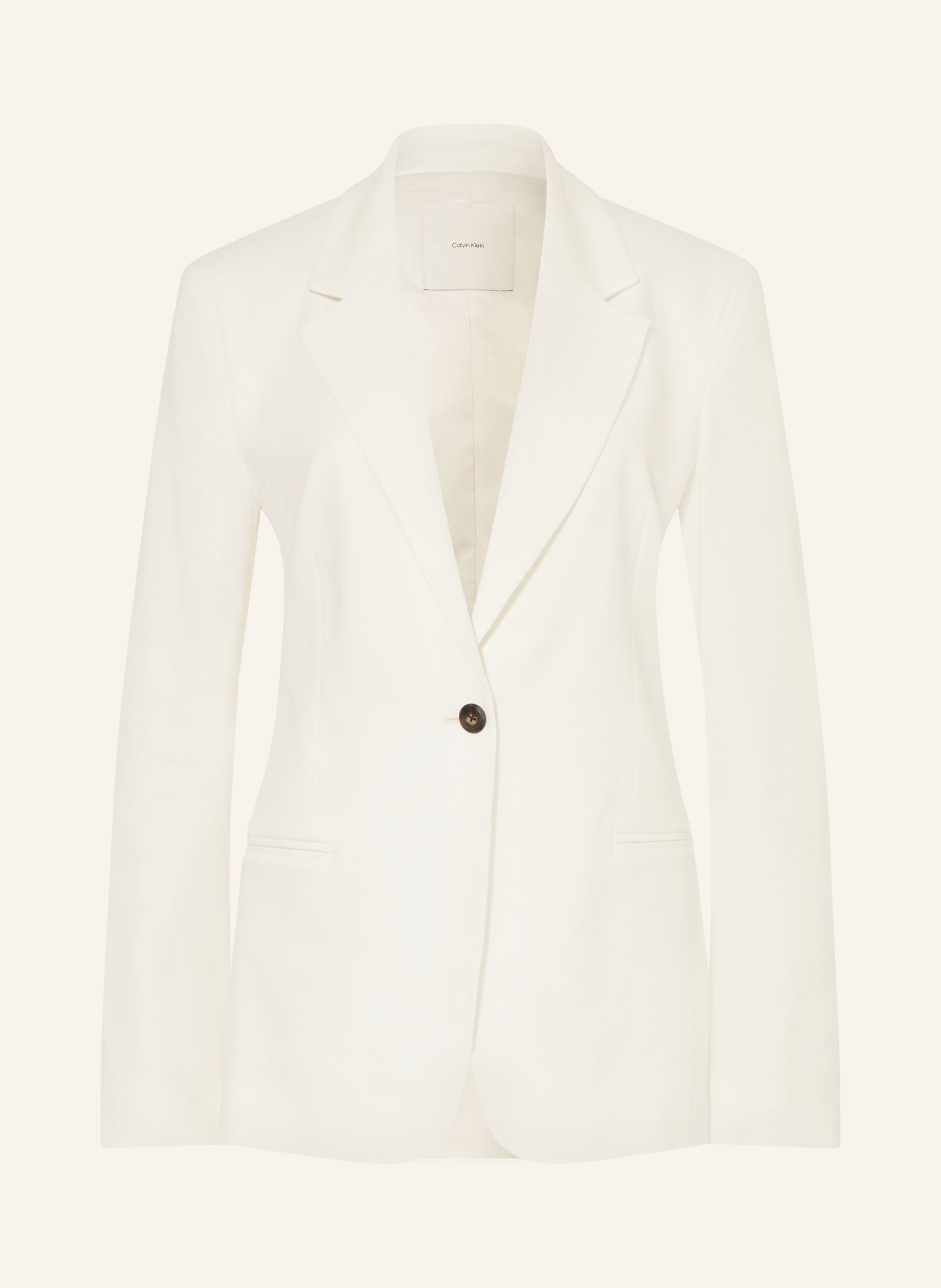 Calvin Klein Blazer mit Leinen: CREME
