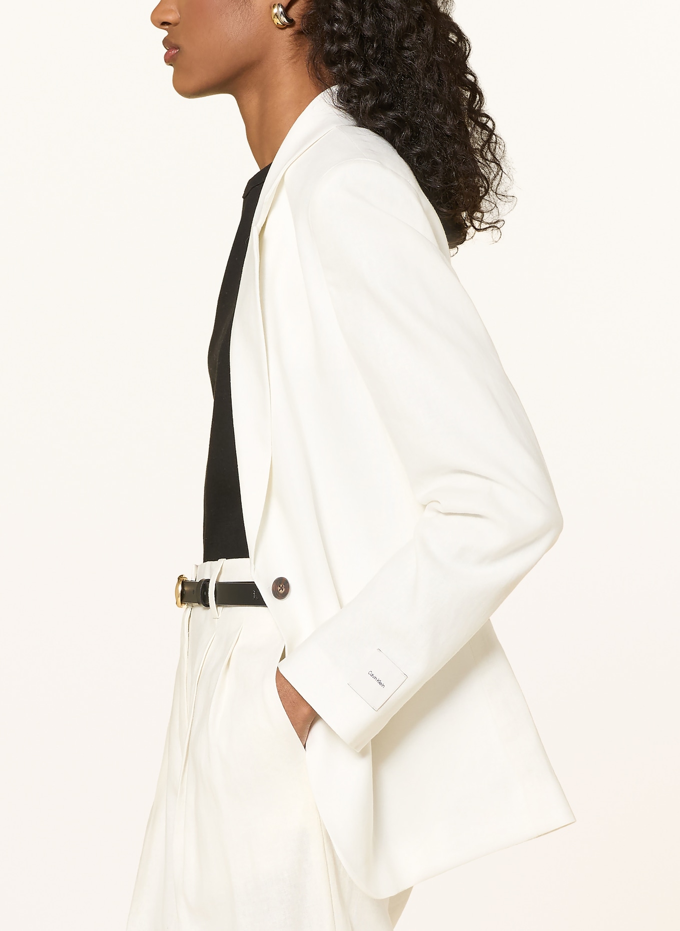 Calvin Klein Blazer mit Leinen: CREME