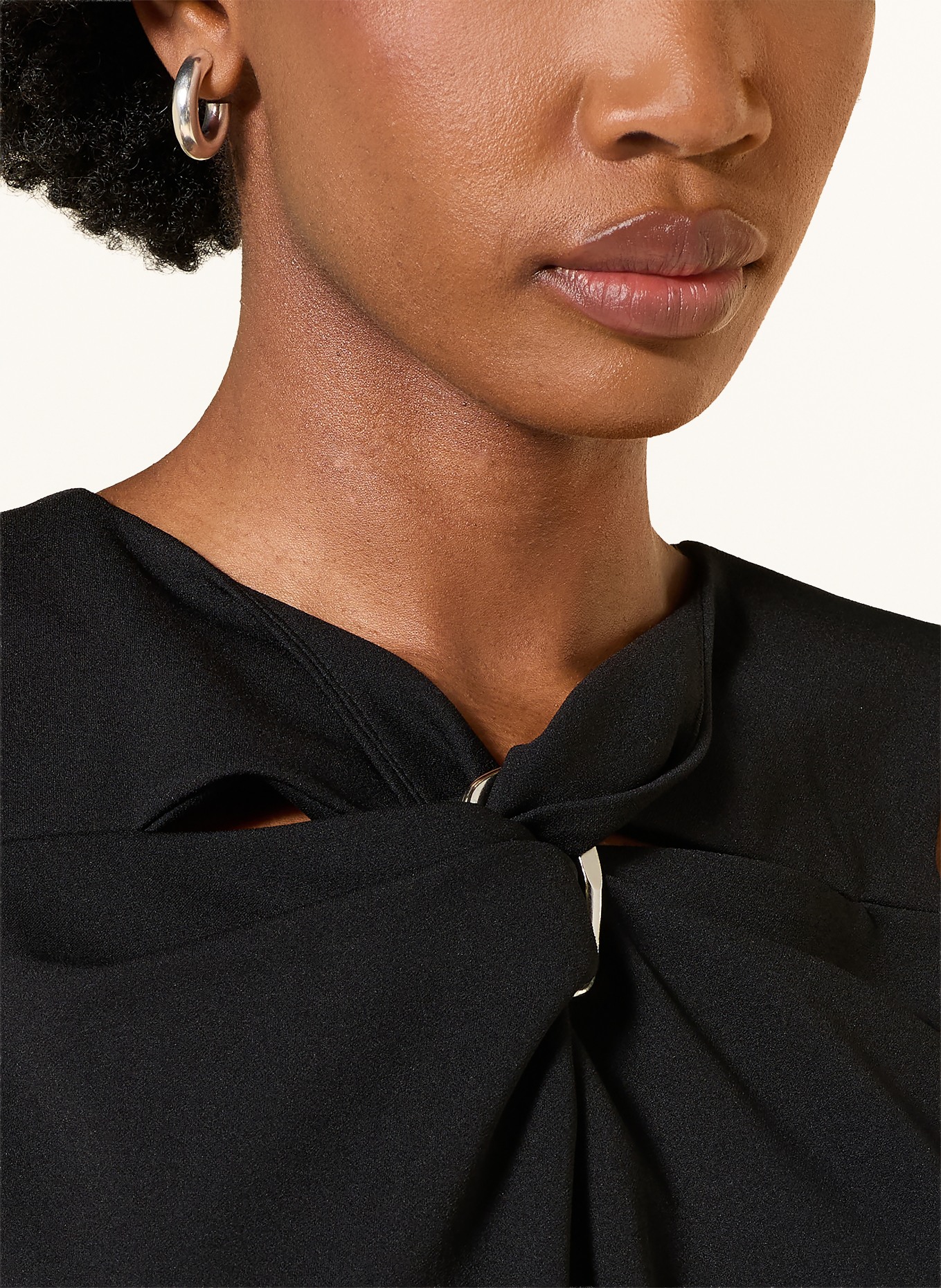 Calvin Klein Blusentop mit Cut-outs: SCHWARZ